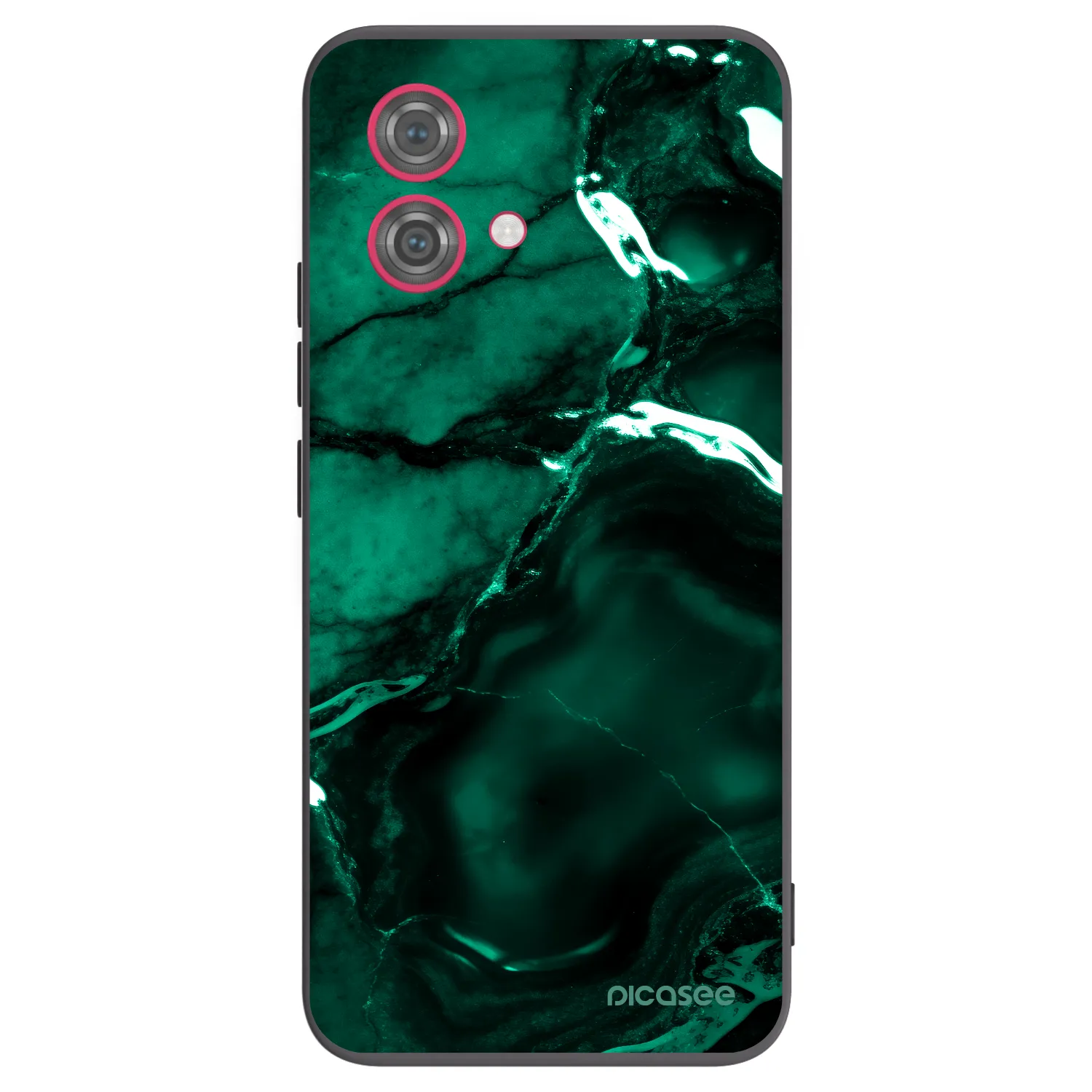 Picasee crna silikonska maskica za Motorola Moto G84 5G - Dark emerald