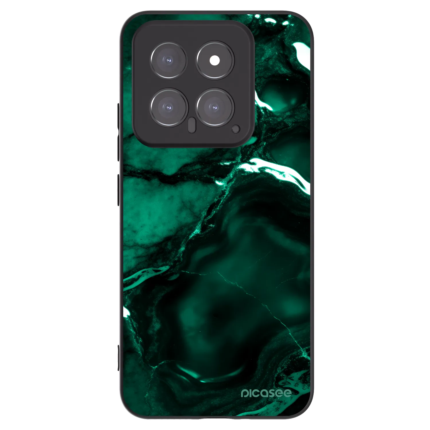 Picasee crna silikonska maskica za Xiaomi 14 - Dark emerald