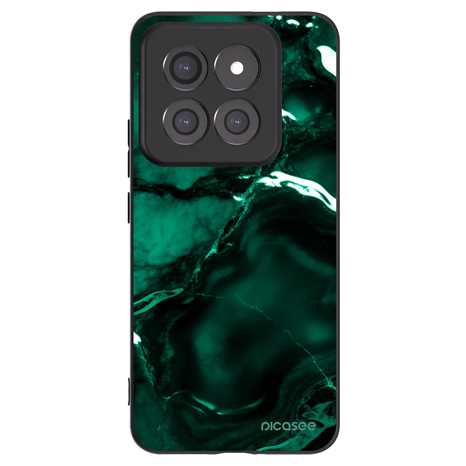 Picasee crna silikonska maskica za Xiaomi 14 Pro - Dark emerald