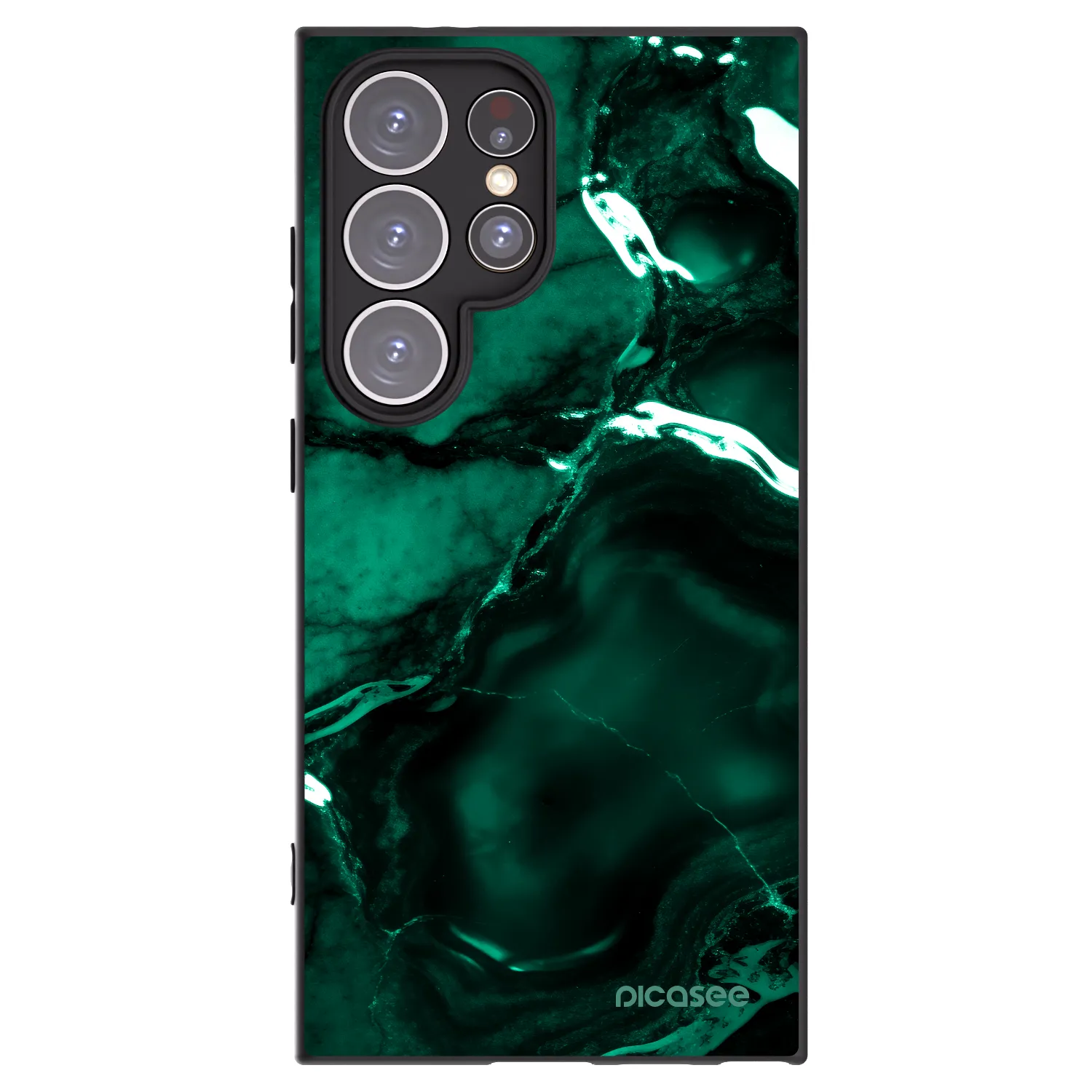 Picasee crna silikonska maskica za Samsung Galaxy S24 Ultra S928B 5G - Dark emerald