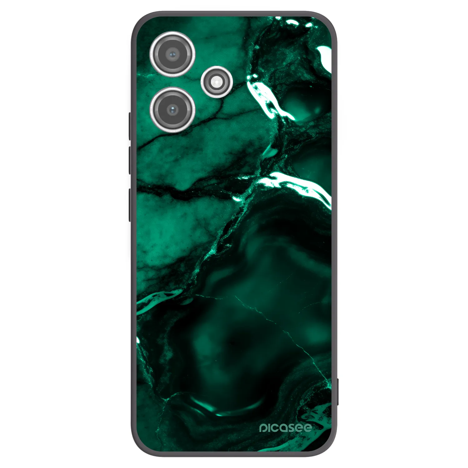 Picasee crna silikonska maskica za Xiaomi Redmi 12 5G - Dark emerald