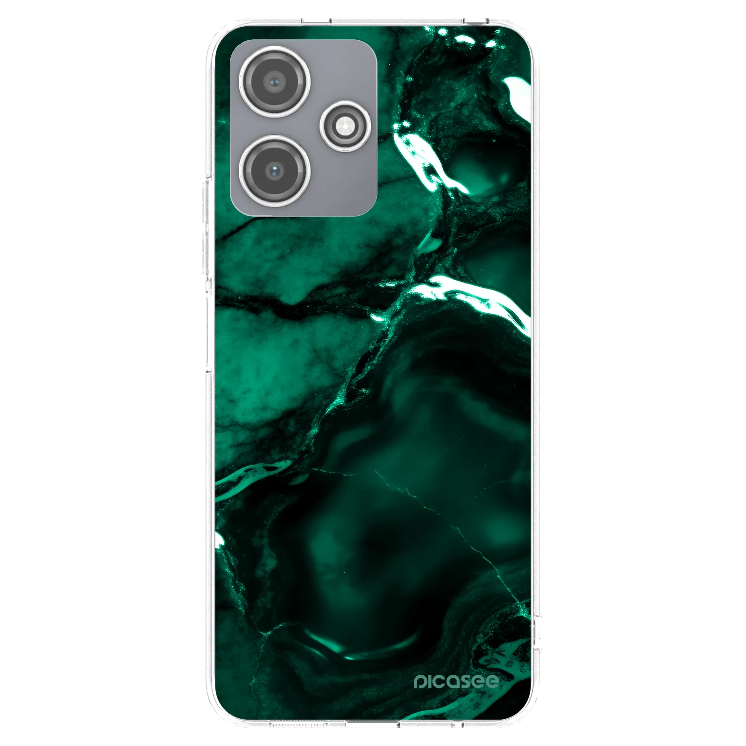 Picasee silikonska prozirna maskica za Xiaomi Redmi 12 5G - Dark emerald