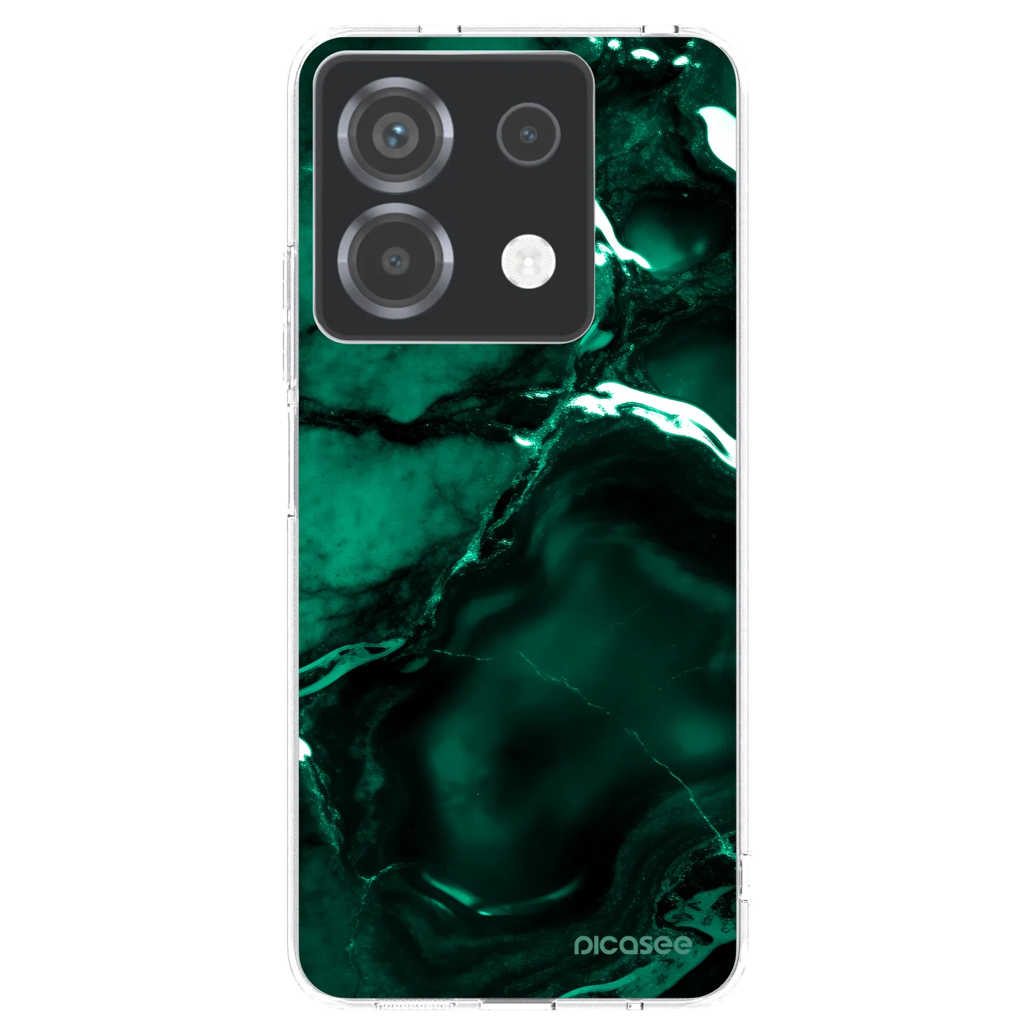 Picasee silikonska prozirna maskica za Xiaomi Poco X6 - Dark emerald