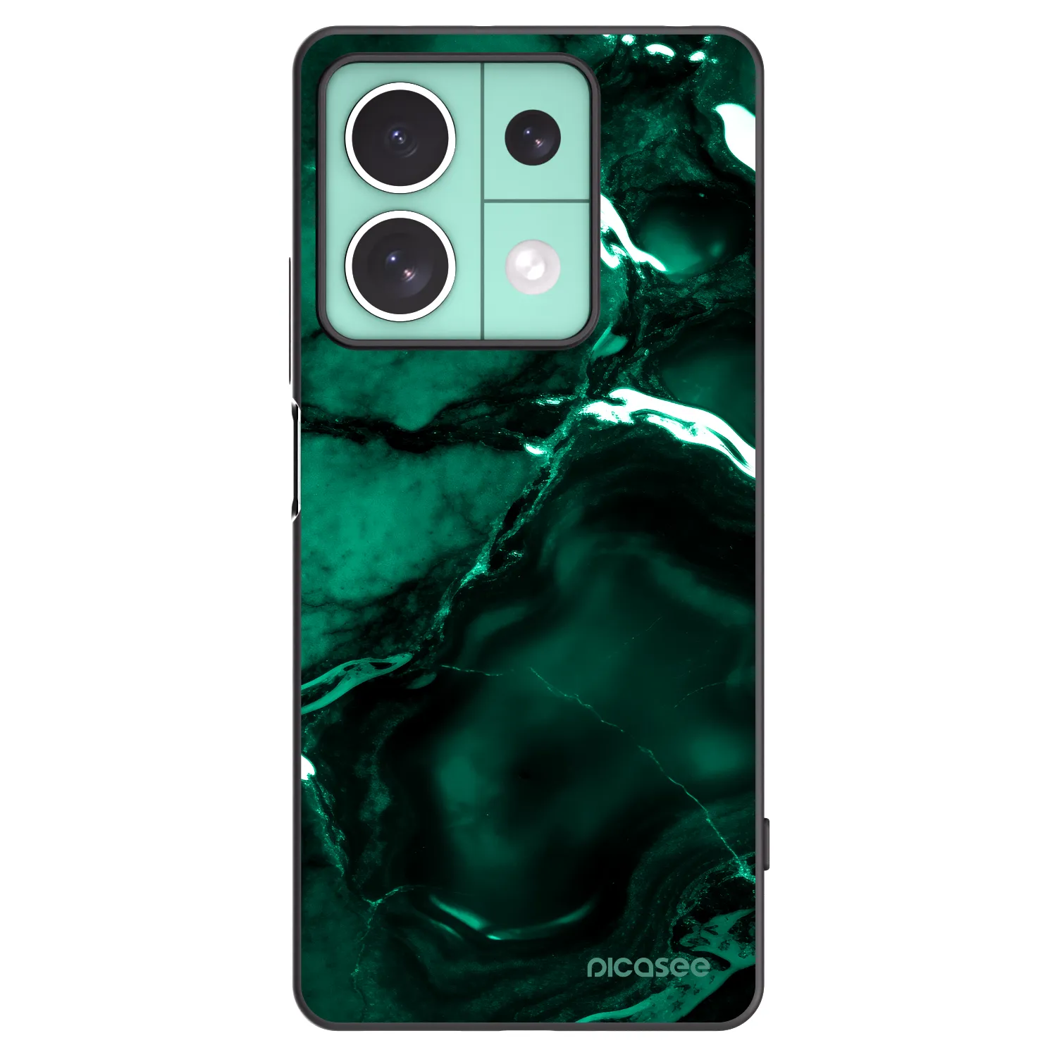 Picasee crna silikonska maskica za Xiaomi Redmi Note 13 5G - Dark emerald