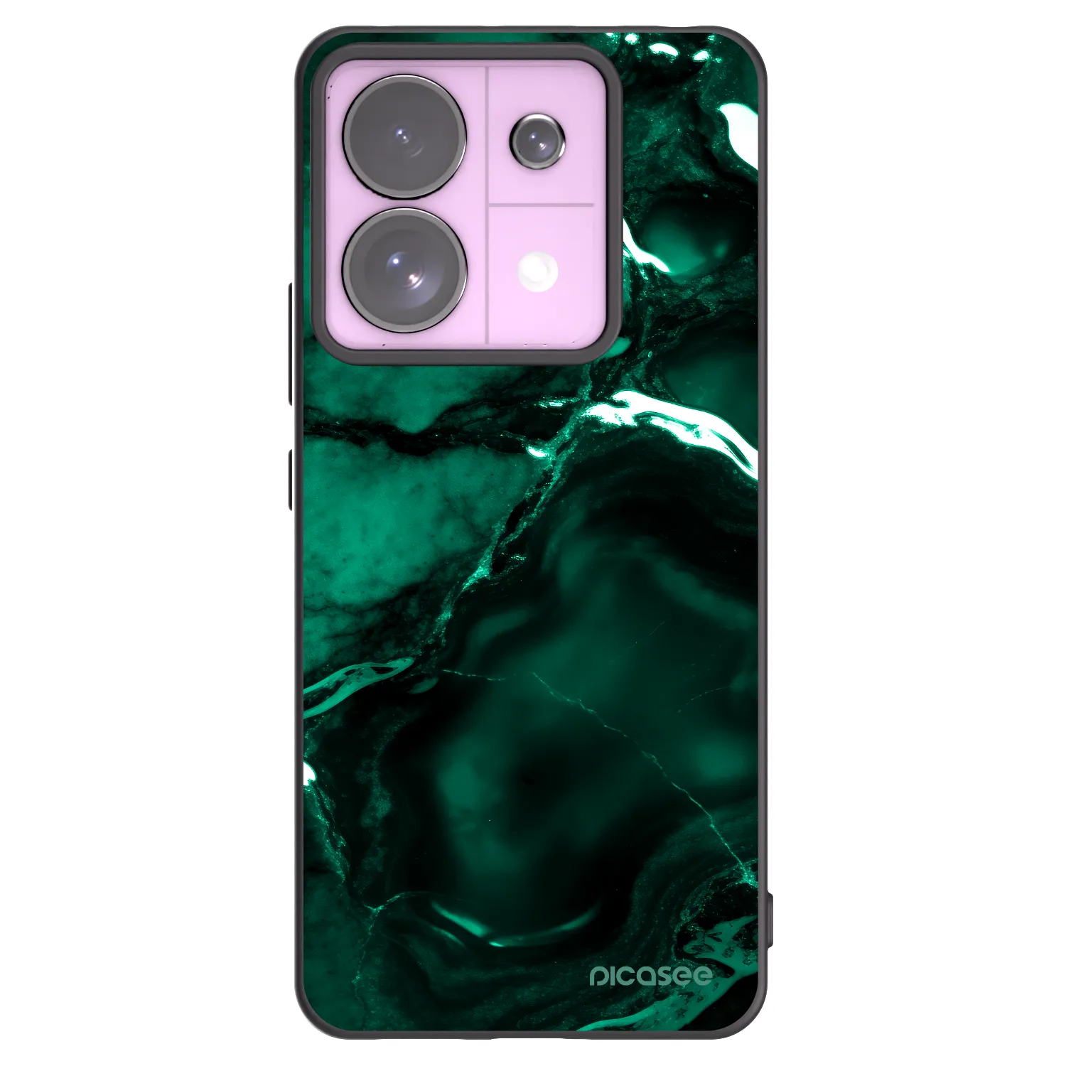 Picasee crna silikonska maskica za Xiaomi Redmi Note 13 Pro 5G - Dark emerald