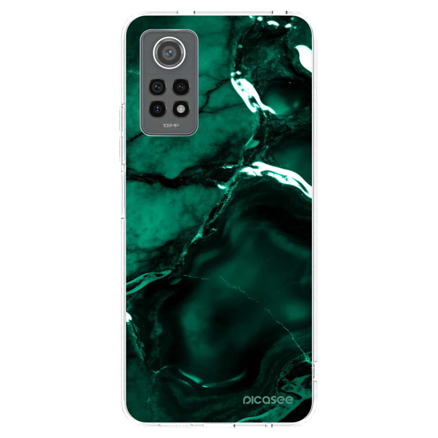 Picasee silikonska prozirna maskica za Xiaomi Redmi Note 12 Pro 4G - Dark emerald