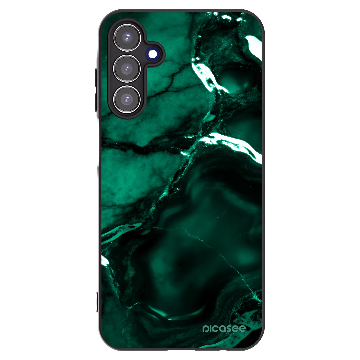 Picasee crna silikonska maskica za Samsung Galaxy A15 A156B 5G - Dark emerald