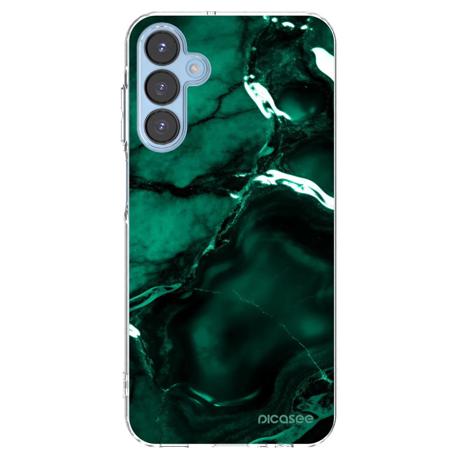 Picasee silikonska prozirna maskica za Samsung Galaxy A15 A156B 5G - Dark emerald