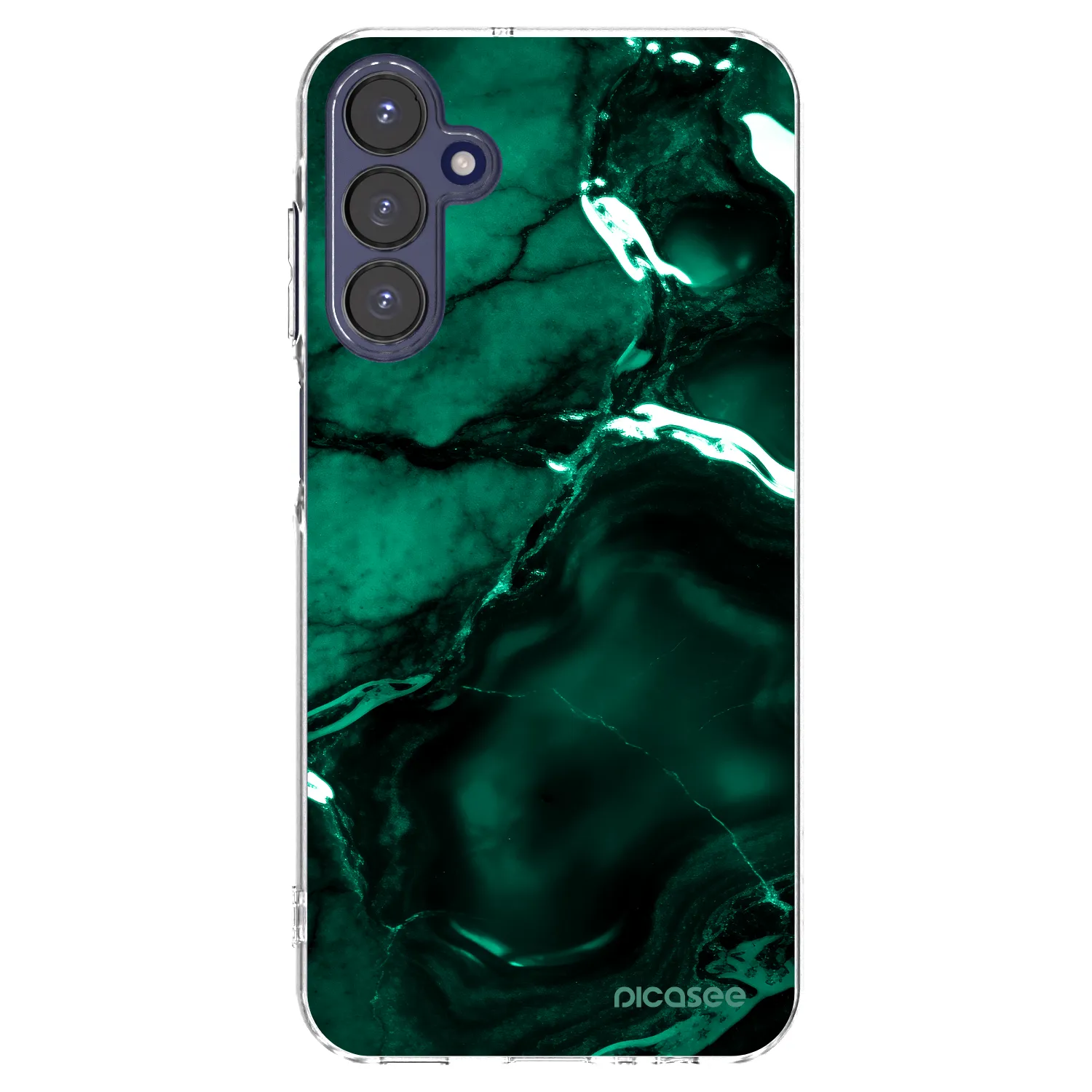 Picasee silikonska prozirna maskica za Samsung Galaxy A15 A155F 4G - Dark emerald