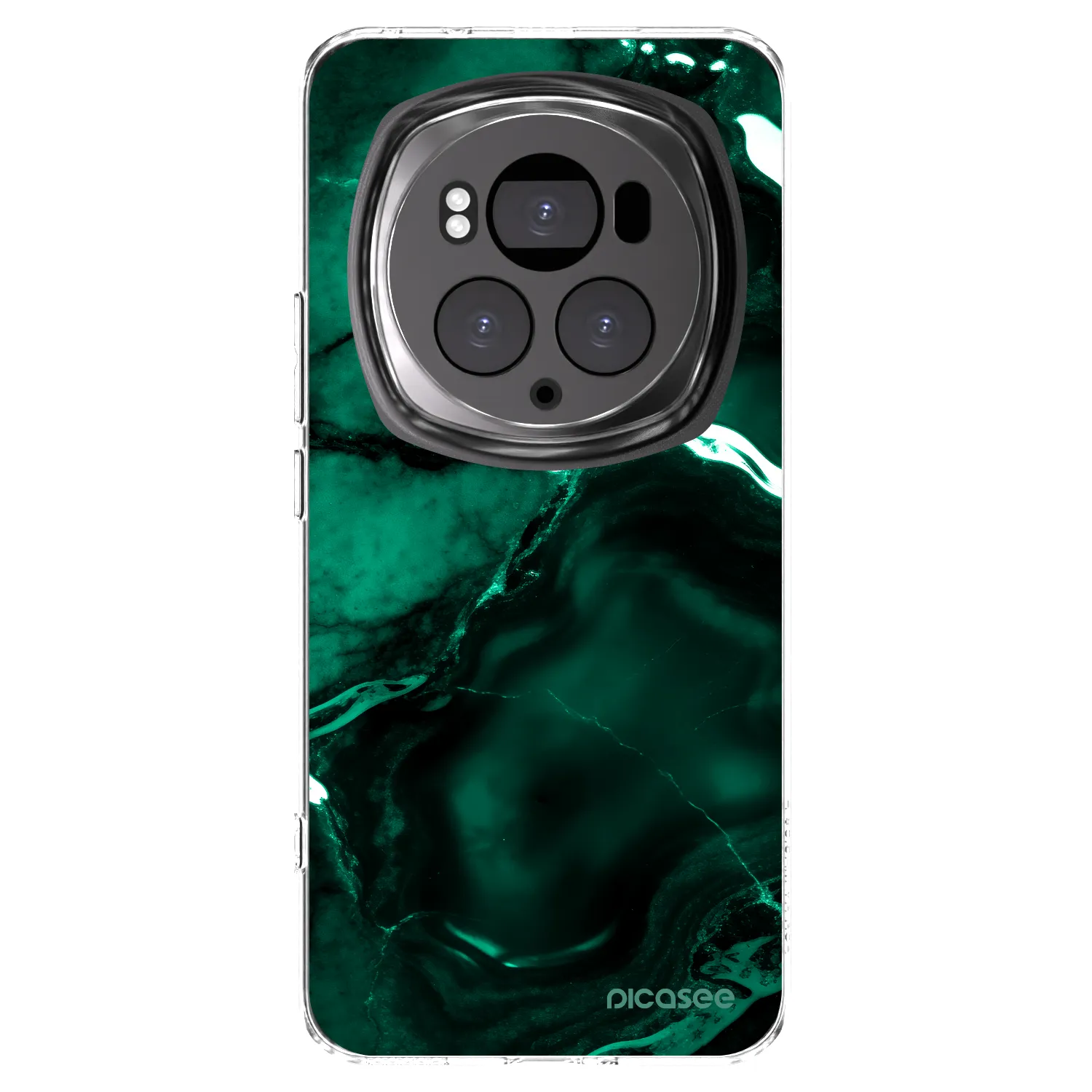 Picasee silikonska prozirna maskica za Honor Magic6 Pro - Dark emerald