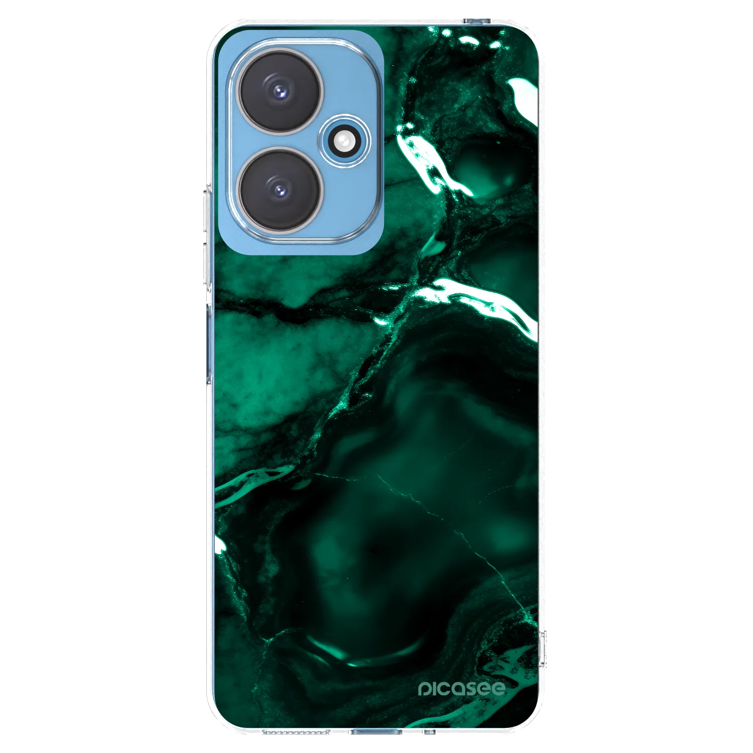 Picasee silikonska prozirna maskica za Xiaomi Redmi 13C 5G - Dark emerald