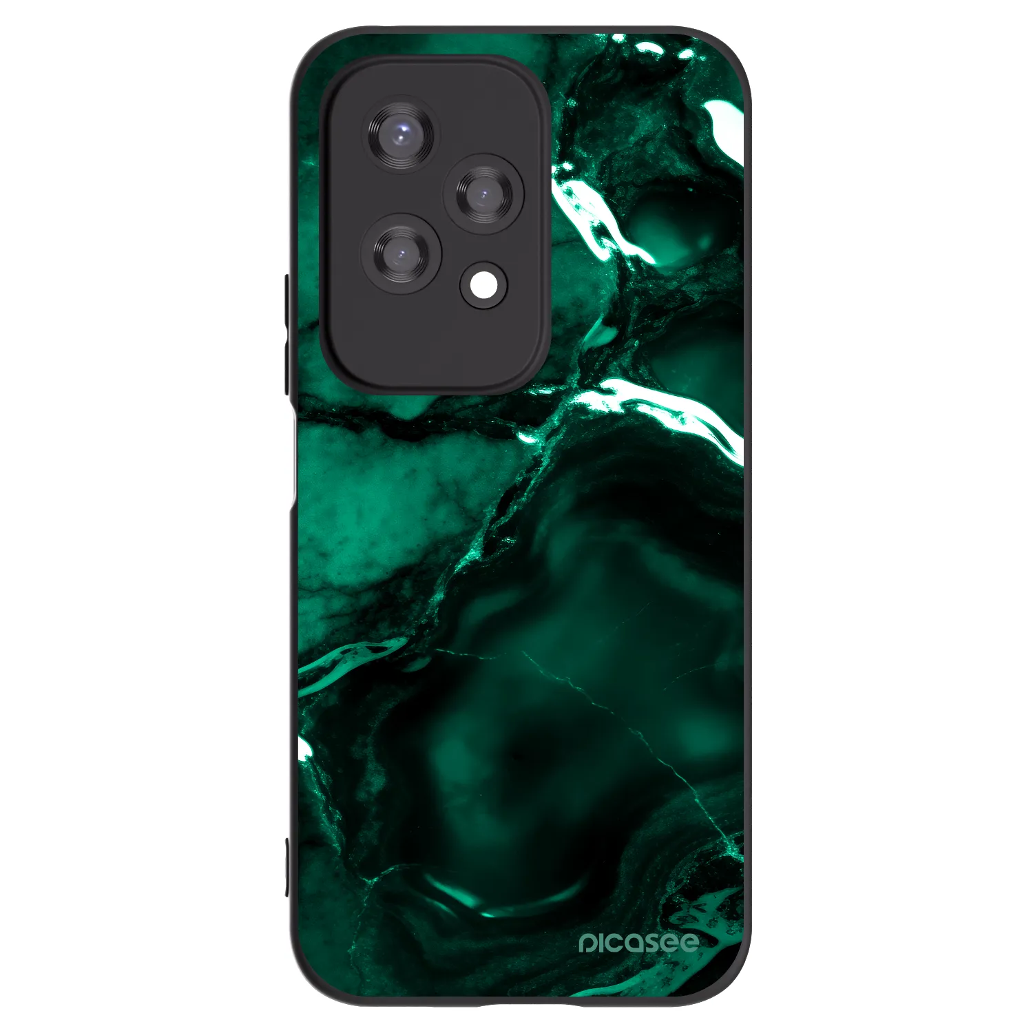 Picasee crna silikonska maskica za Honor 200 Lite - Dark emerald