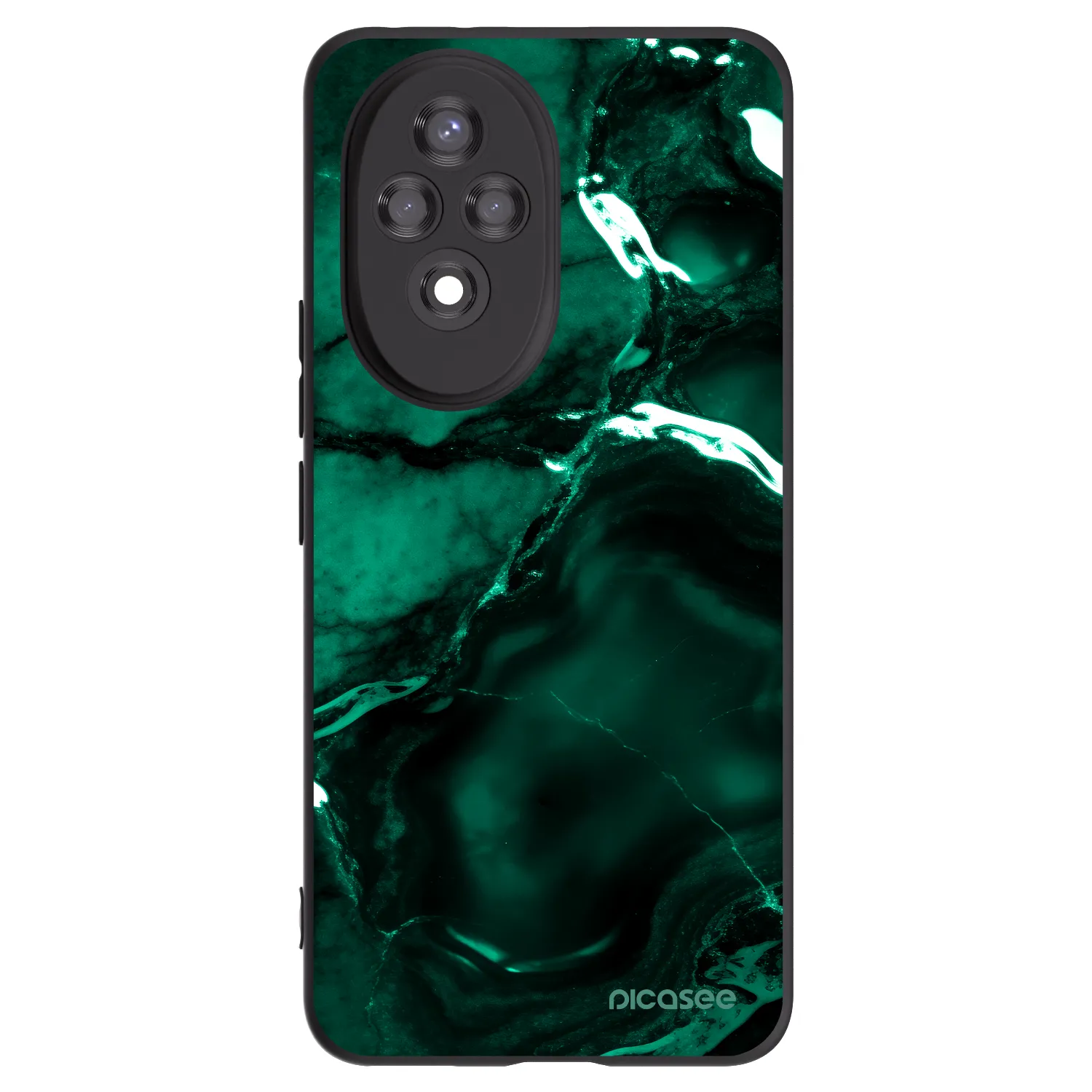 Picasee crna silikonska maskica za Honor 200 5G - Dark emerald