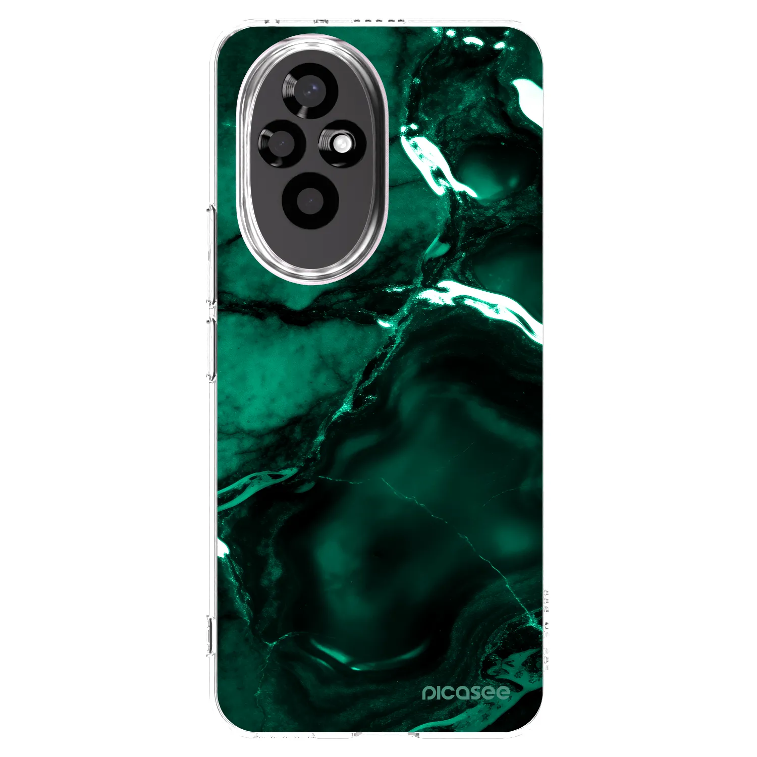 Picasee silikonska prozirna maskica za Honor 200 5G - Dark emerald