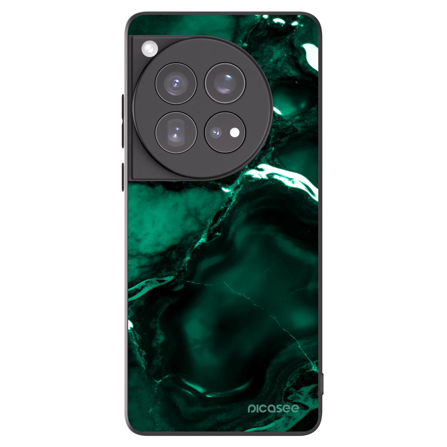 Picasee crna silikonska maskica za OnePlus 12 5G - Dark emerald