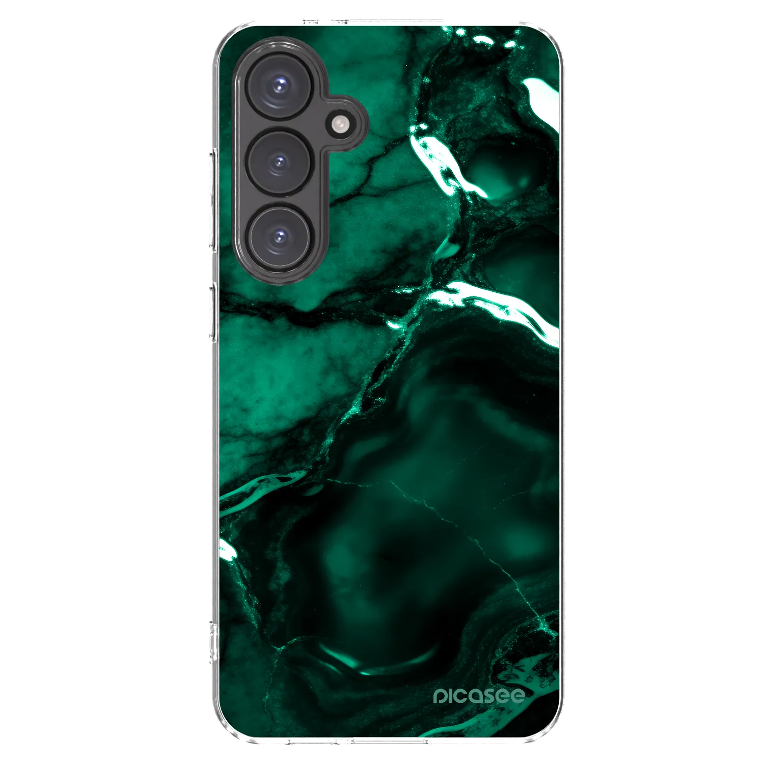Picasee silikonska prozirna maskica za Samsung Galaxy S24 FE S721B - Dark emerald