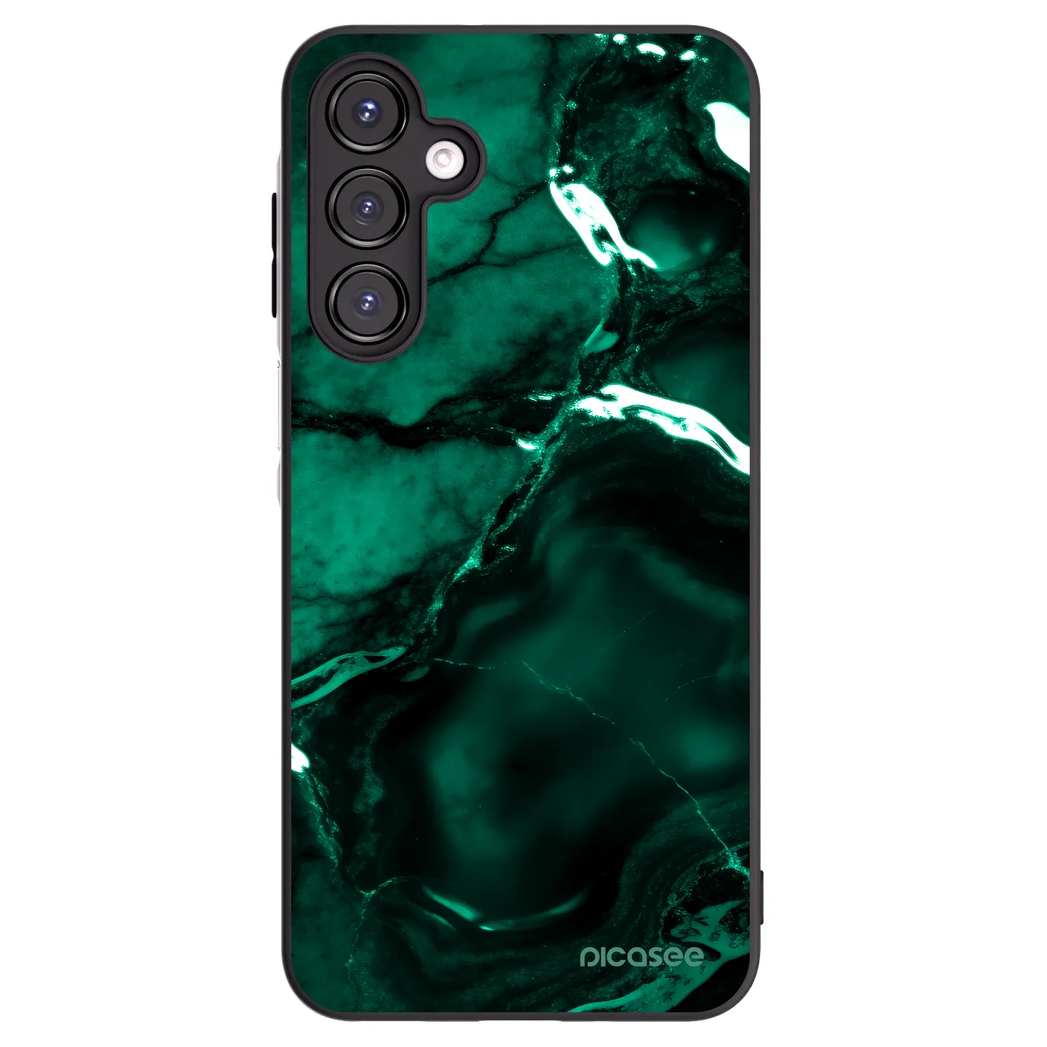 Picasee crna silikonska maskica za Samsung Galaxy A16 5G - Dark emerald