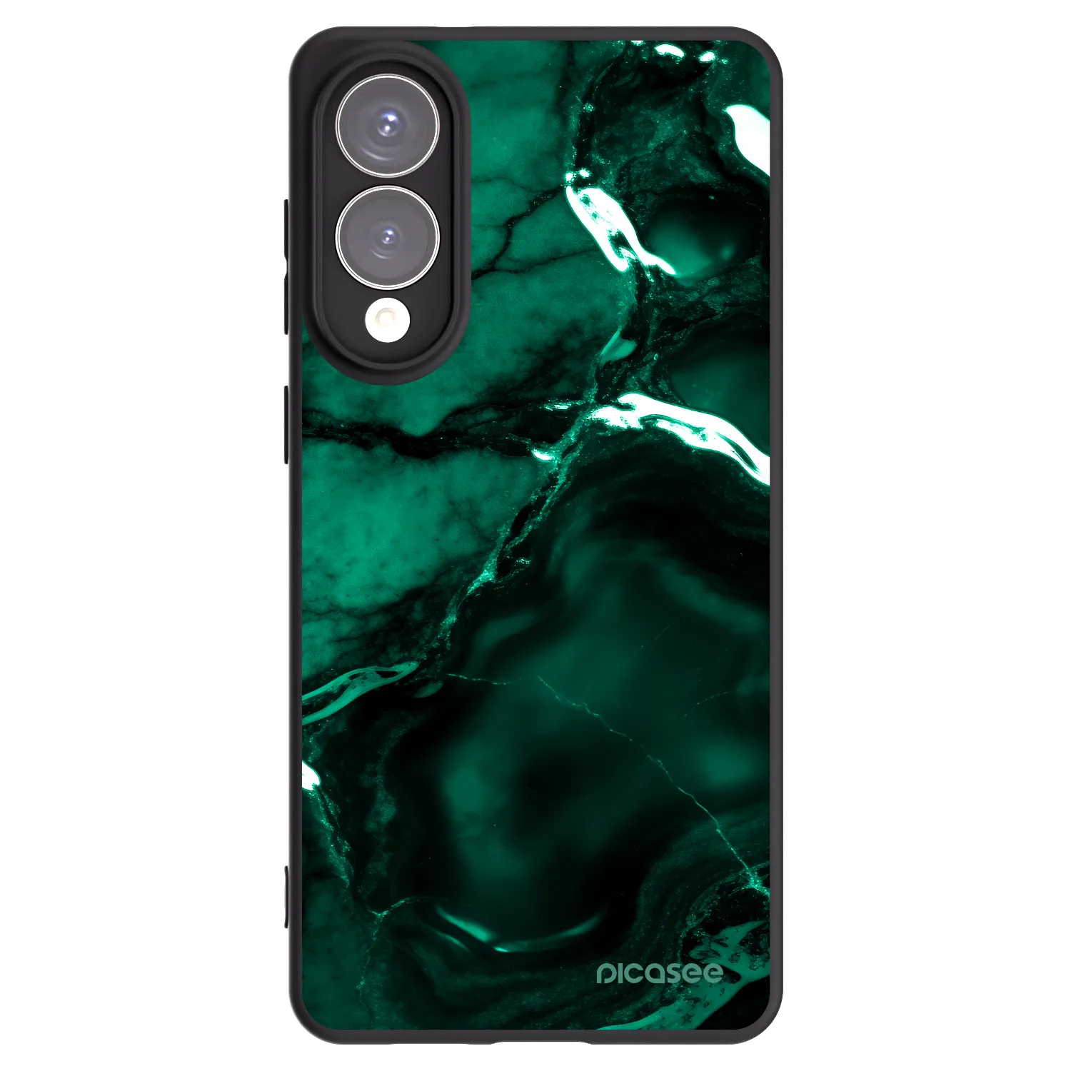 Picasee crna silikonska maskica za Samsung Galaxy S25 Edge 5G - Dark emerald