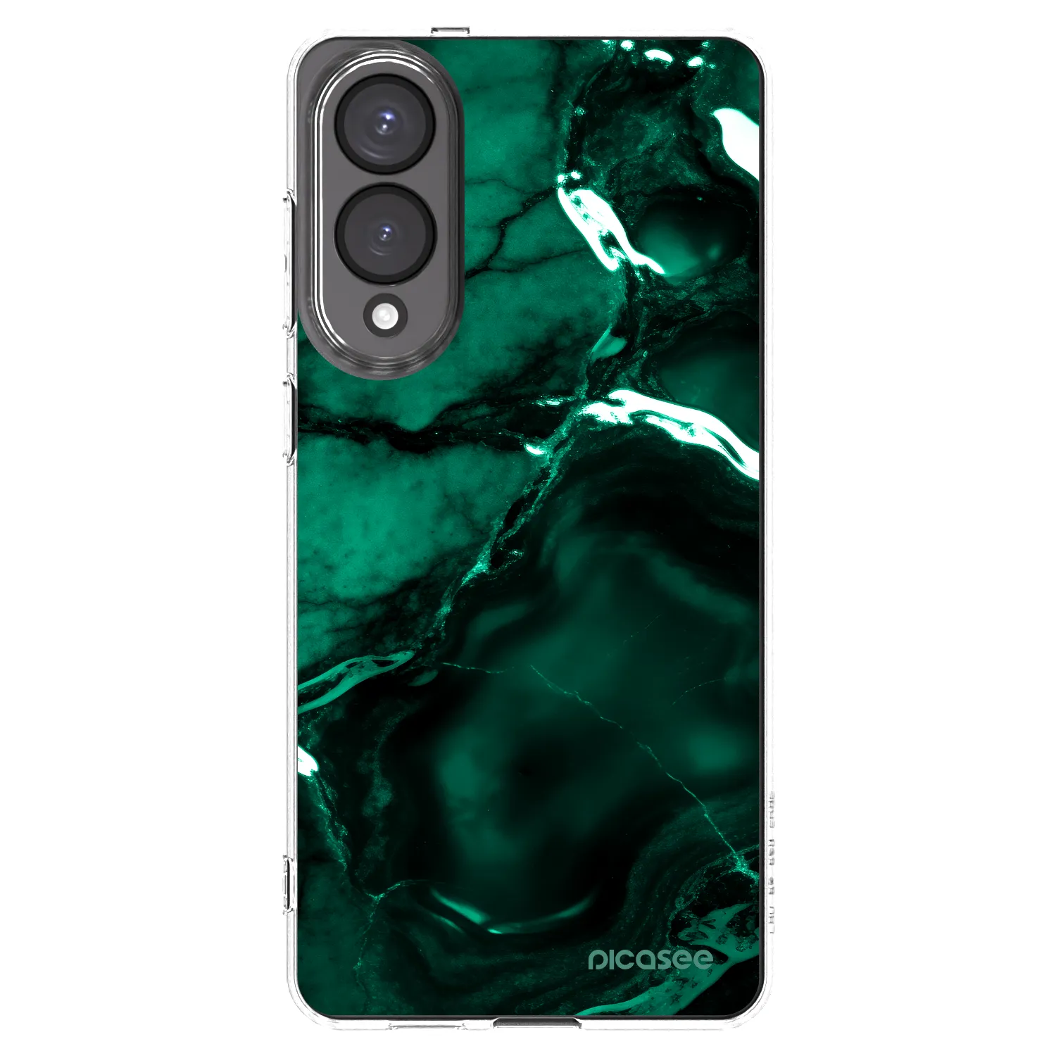 Picasee silikonska prozirna maskica za Samsung Galaxy S25 Edge 5G - Dark emerald