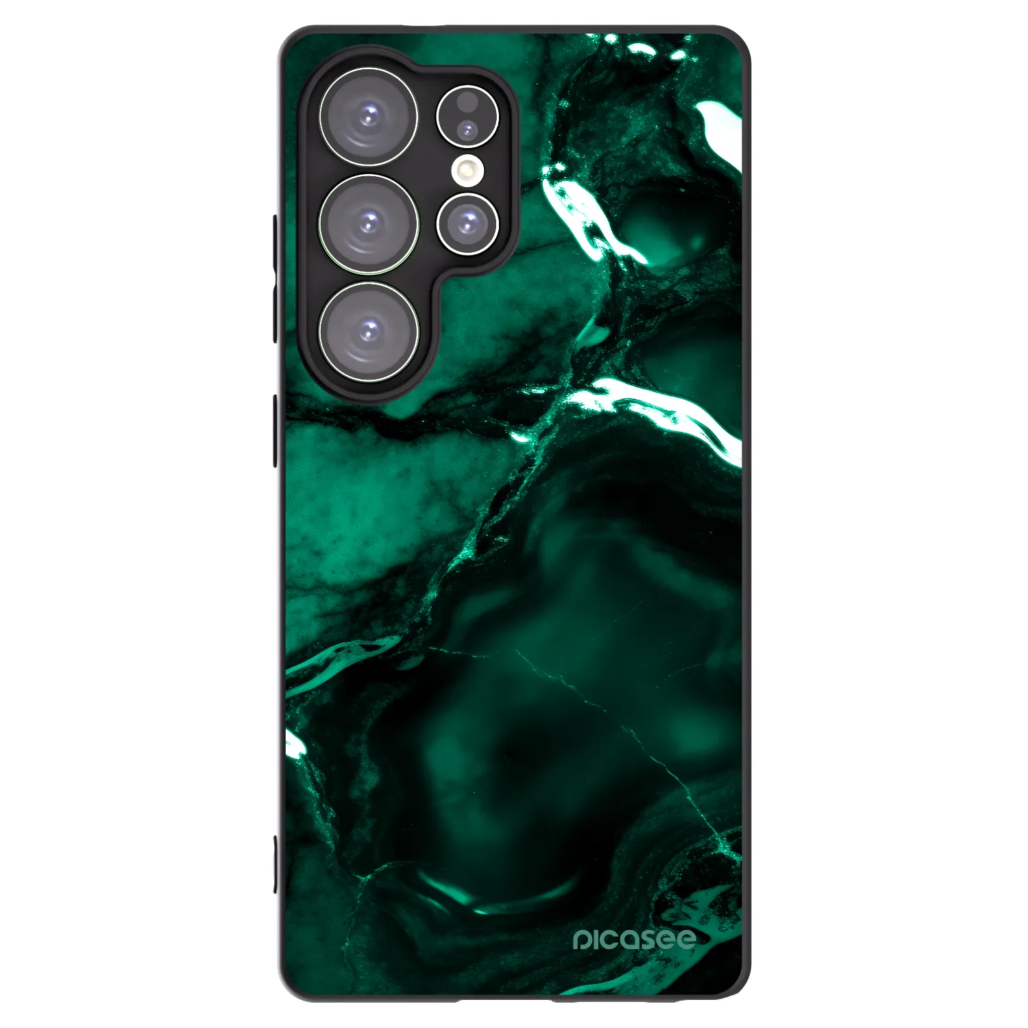 Picasee crna silikonska maskica za Samsung Galaxy S25 Ultra 5G - Dark emerald
