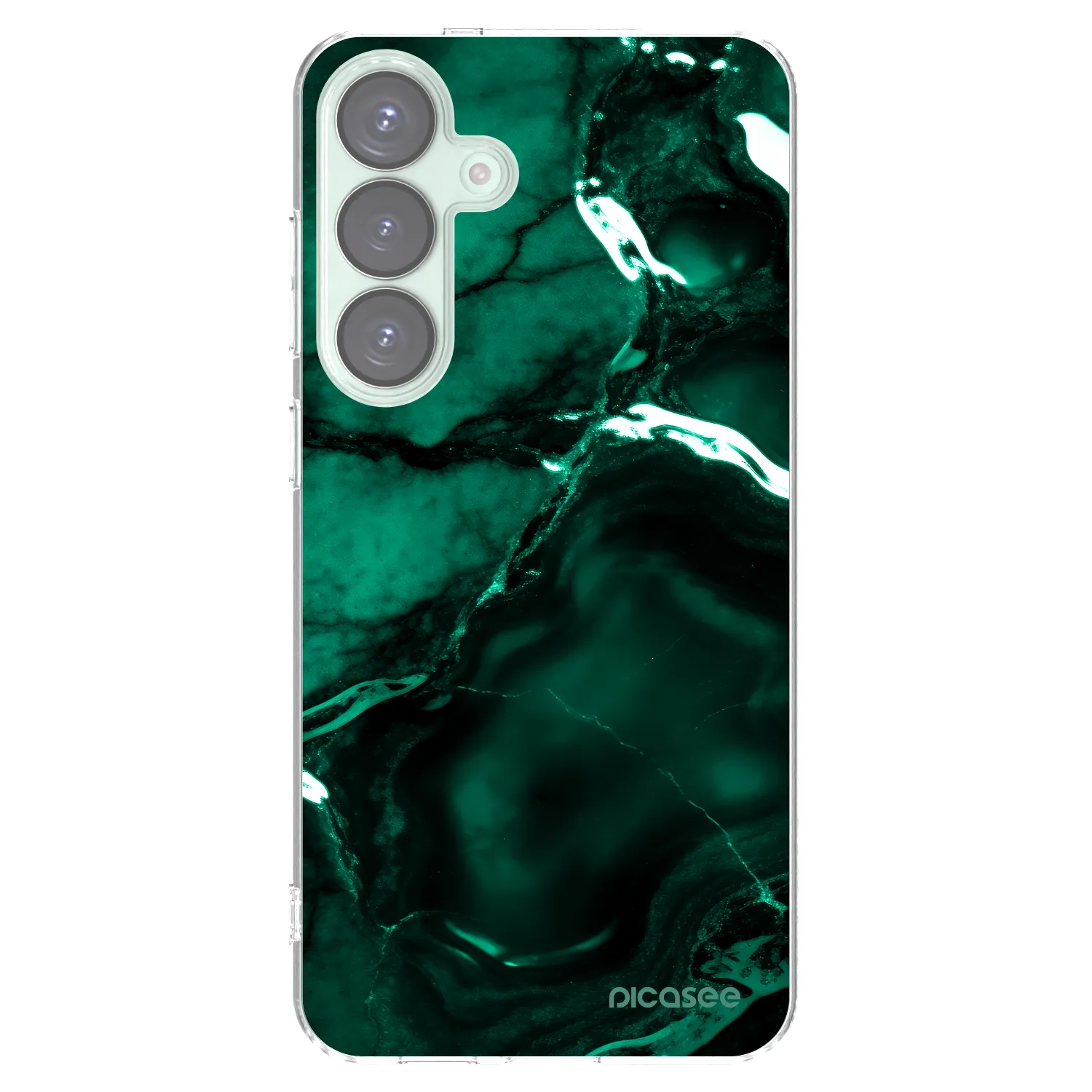 Picasee silikonska prozirna maskica za Samsung Galaxy S25+ 5G - Dark emerald