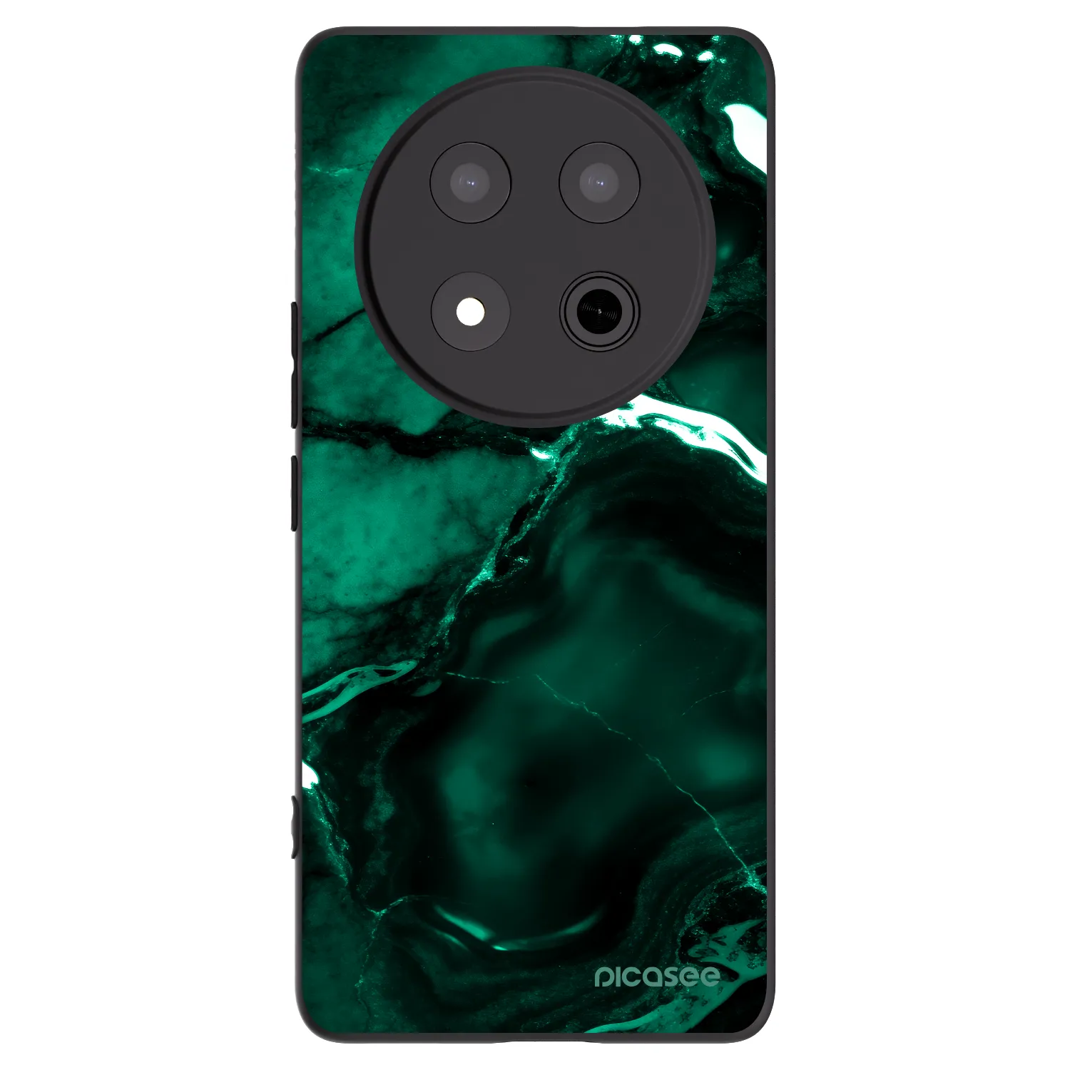 Picasee crna silikonska maskica za Honor Magic7 Lite 5G - Dark emerald