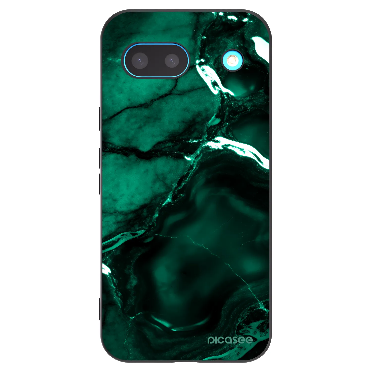 Picasee crna silikonska maskica za Google Pixel 8 - Dark emerald