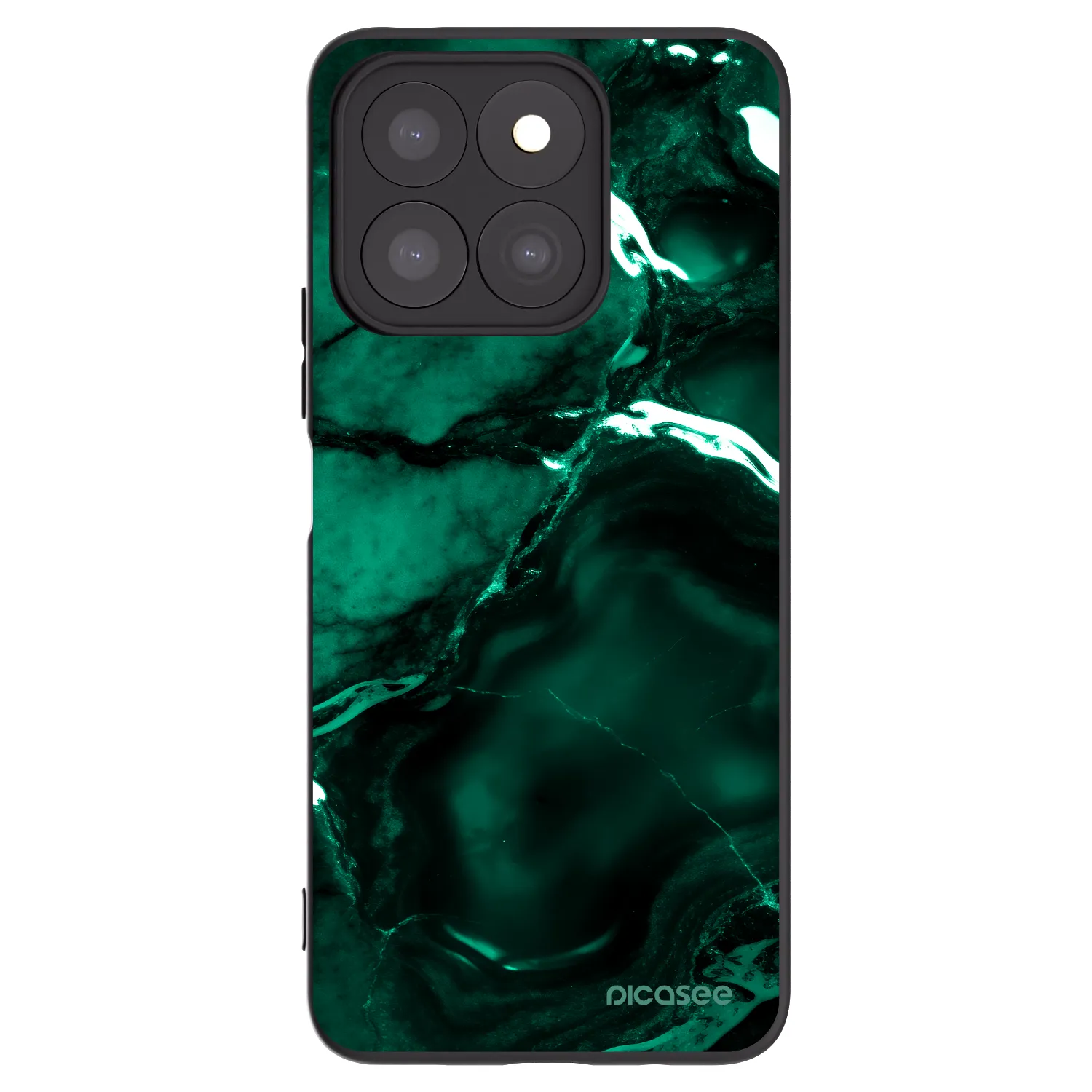 Picasee crna silikonska maskica za Honor X8c - Dark emerald