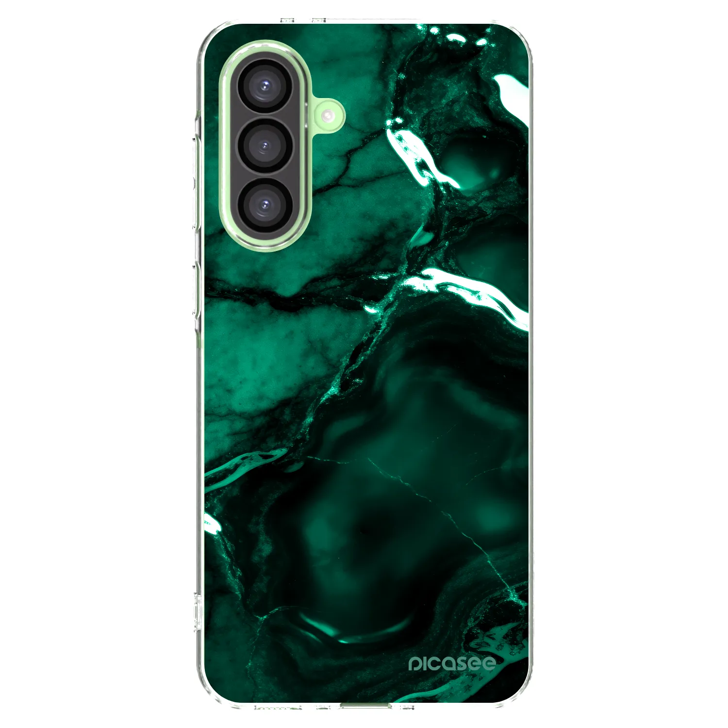 Picasee silikonska prozirna maskica za Samsung Galaxy A26 5G A266B - Dark emerald
