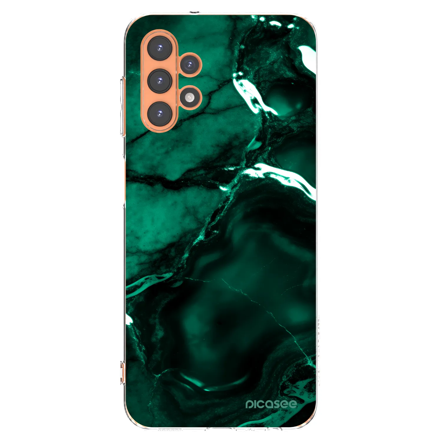 Picasee silikonska prozirna maskica za Samsung Galaxy A13 5G - Dark emerald