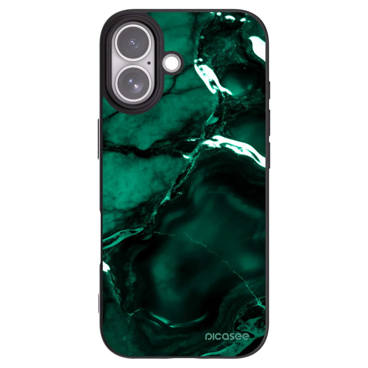 Picasee crna silikonska maskica za Apple iPhone 17 - Dark emerald