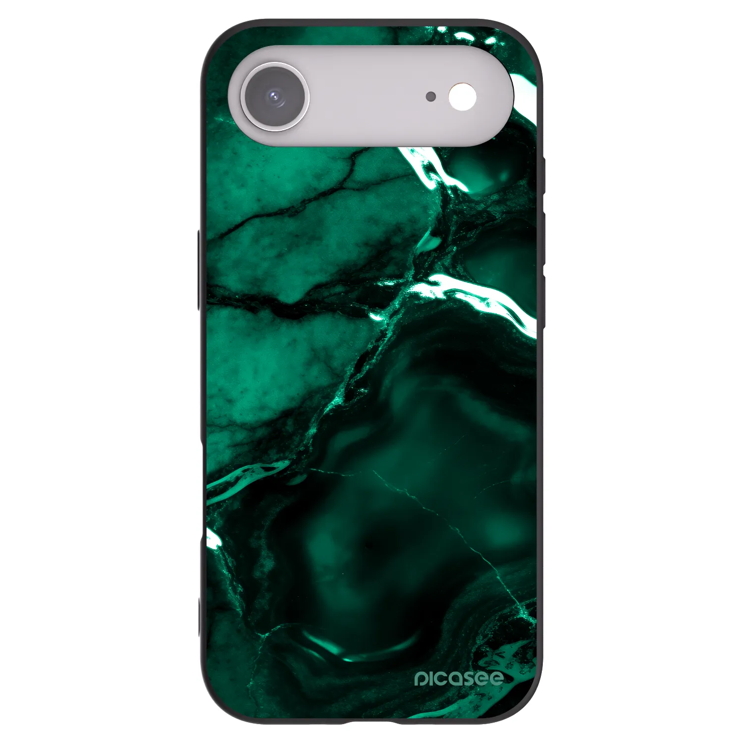 Picasee crna silikonska maskica za Apple iPhone Air - Dark emerald