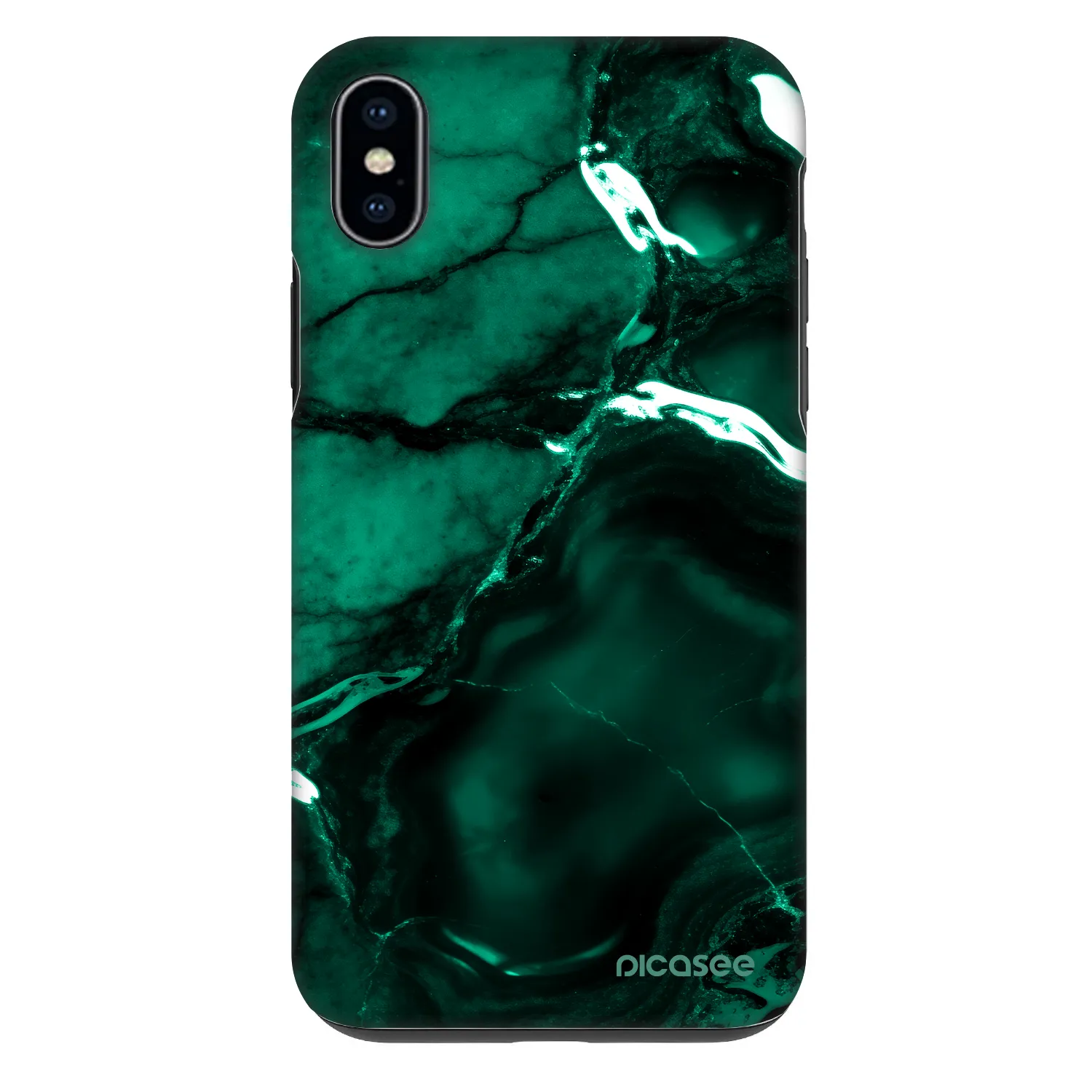 Picasee Fashion Case za Apple iPhone XS Max - Dark emerald