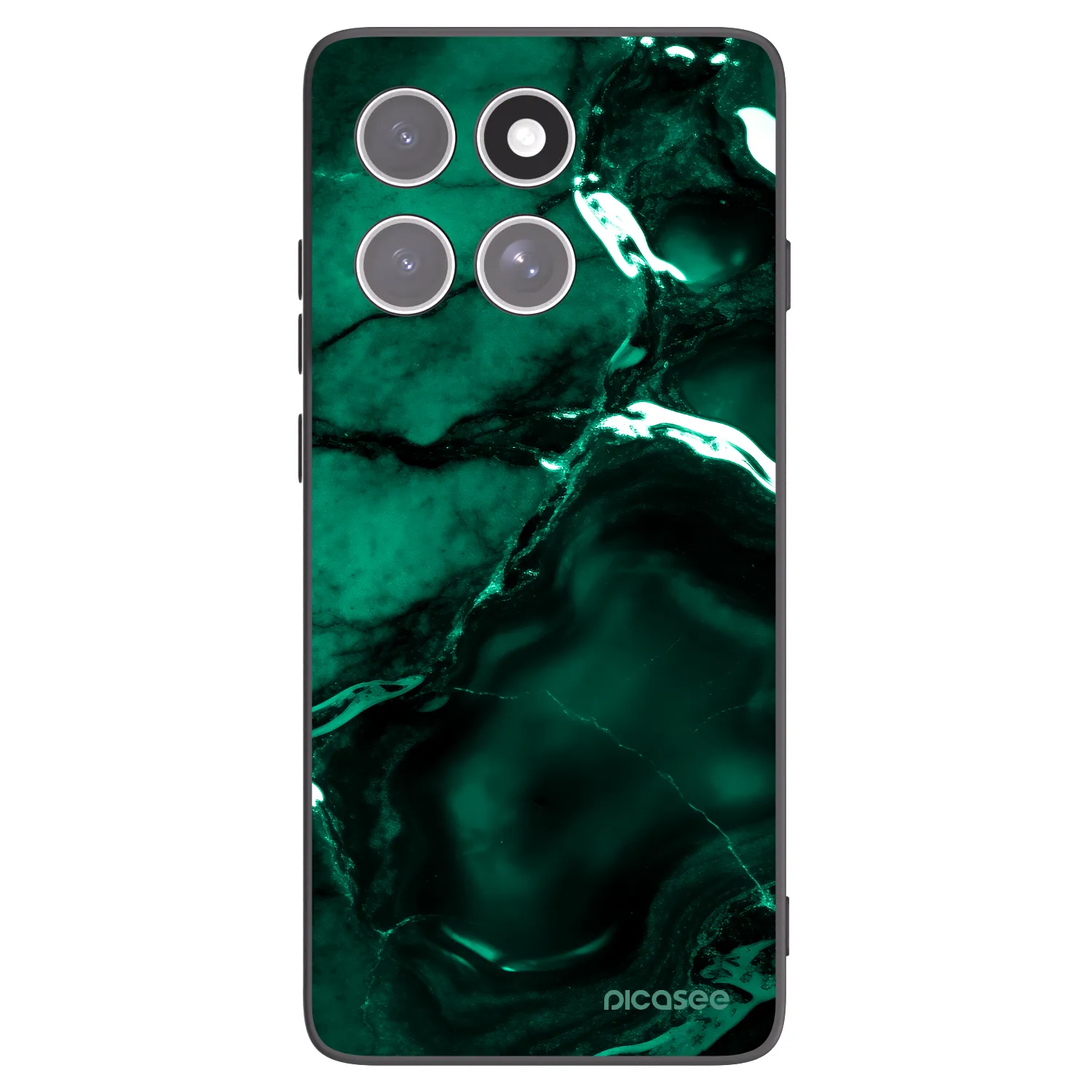 Picasee crna silikonska maskica za Motorola Edge 60 Pro - Dark emerald
