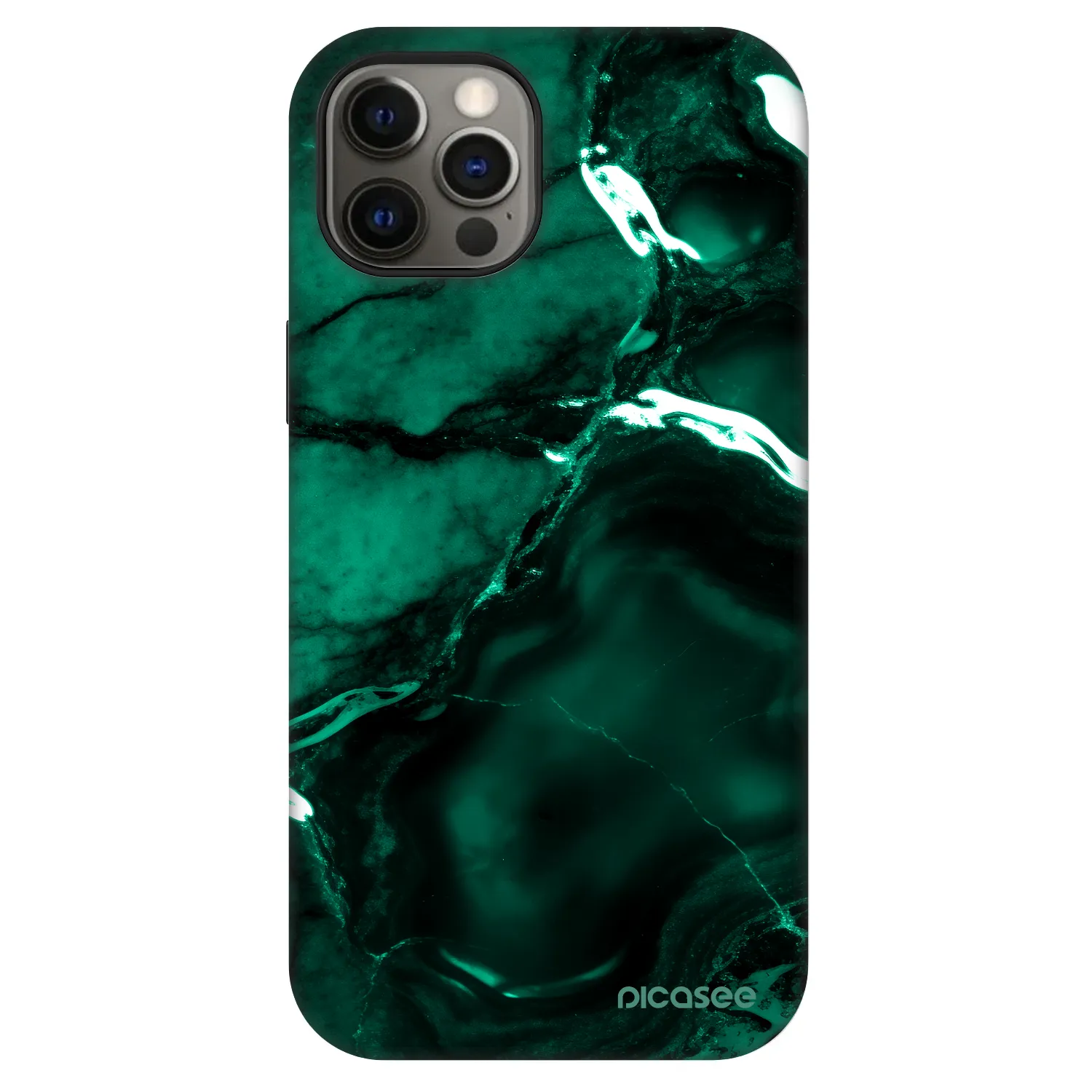 Picasee Fashion Case MagSafe za Apple iPhone 12 Pro - Dark emerald