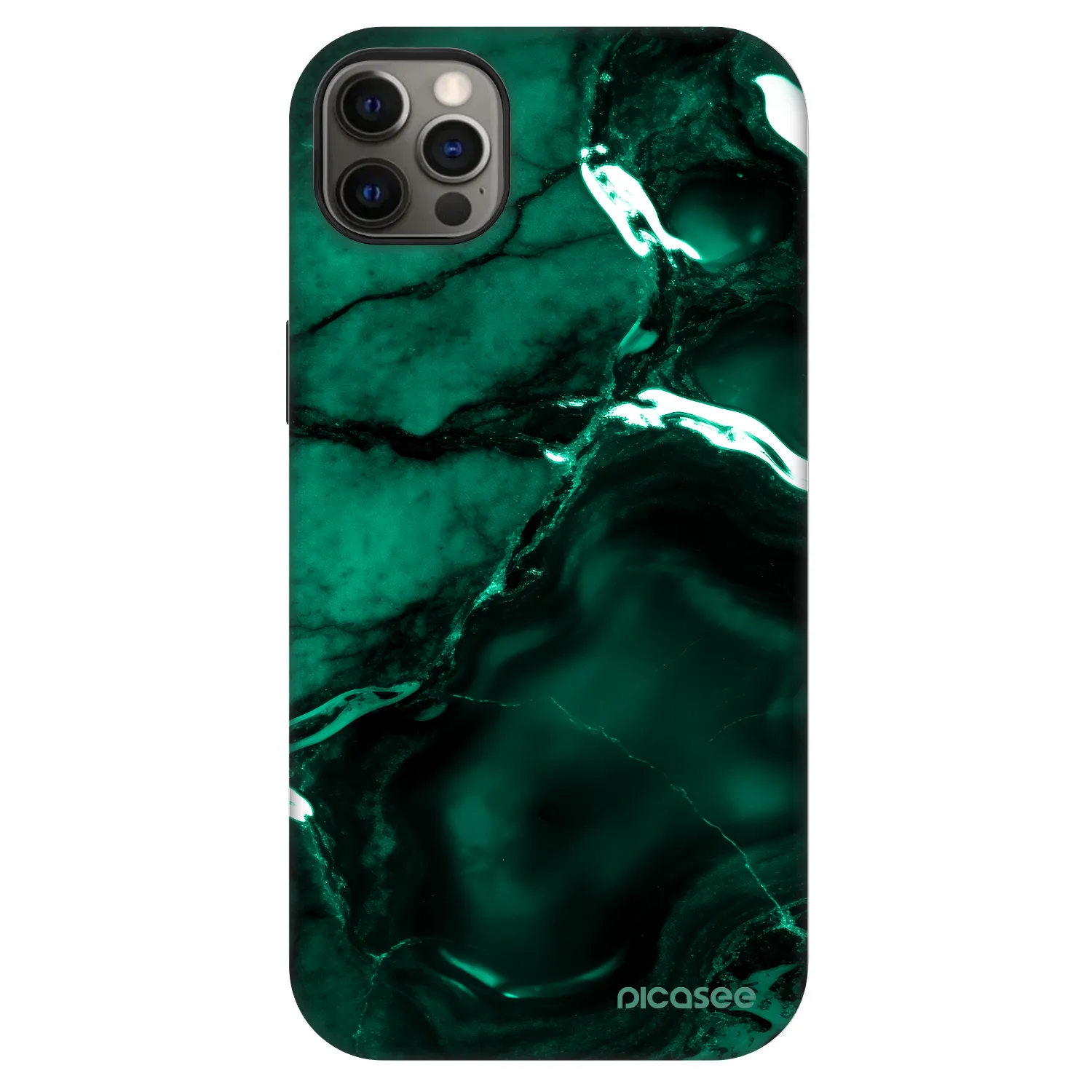 Picasee Fashion Case MagSafe za Apple iPhone 12 Pro Max - Dark emerald