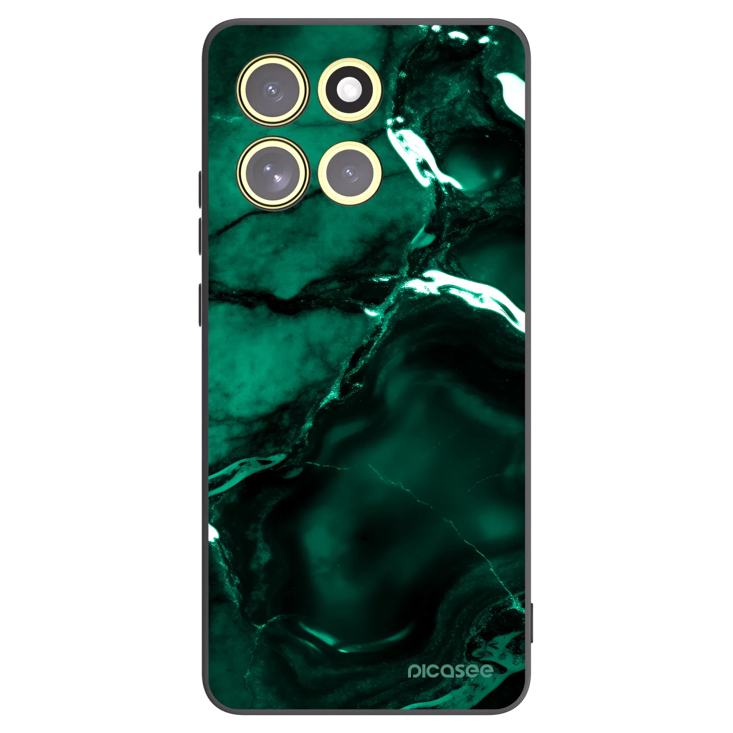 Picasee crna silikonska maskica za Motorola Moto G86 5G - Dark emerald