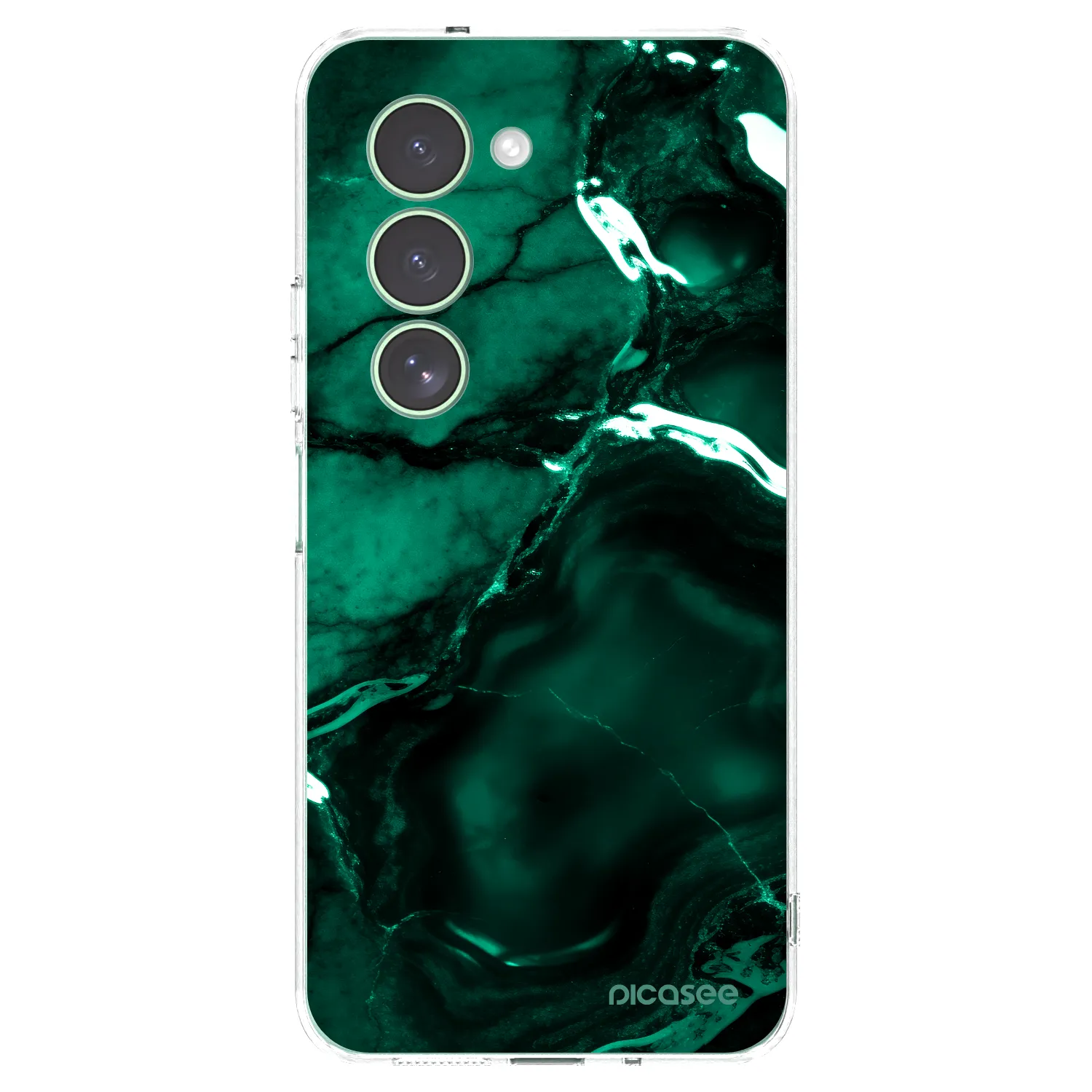 Picasee silikonska prozirna maskica za Xiaomi Redmi 15 5G - Dark emerald