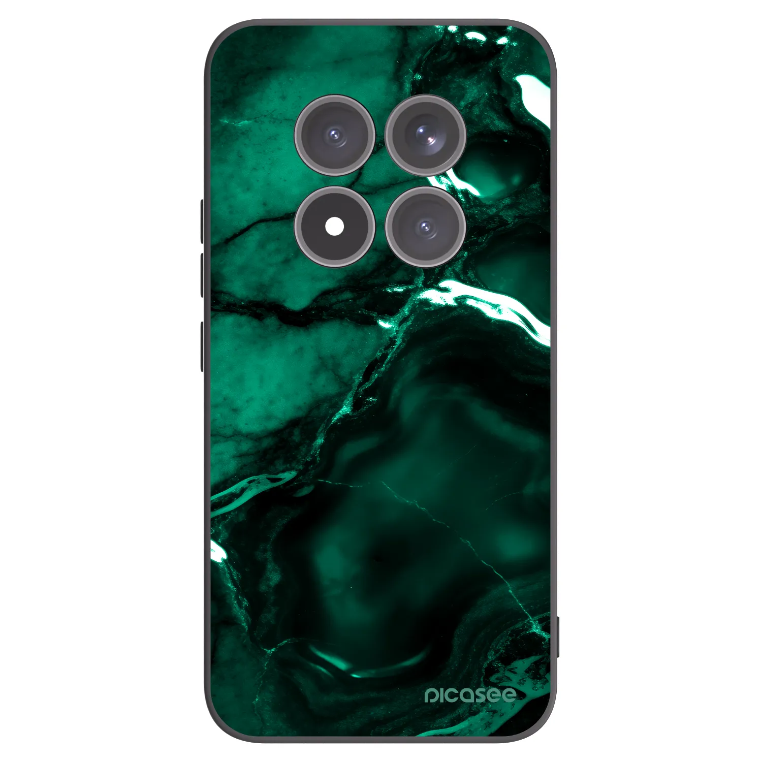 Picasee crna silikonska maskica za Xiaomi Redmi Note 15 Pro+ - Dark emerald