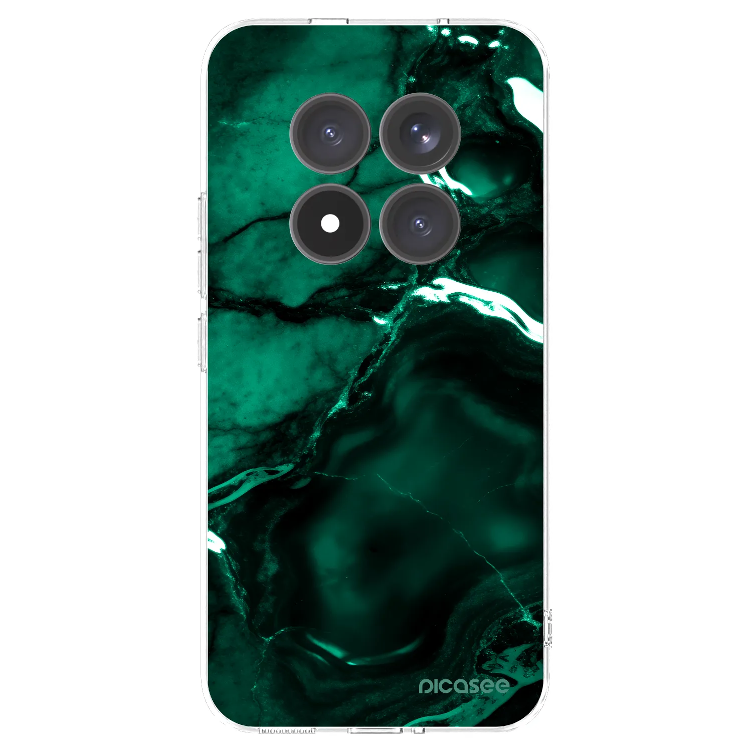 Picasee silikonska prozirna maskica za Xiaomi Redmi Note 15 Pro+ - Dark emerald