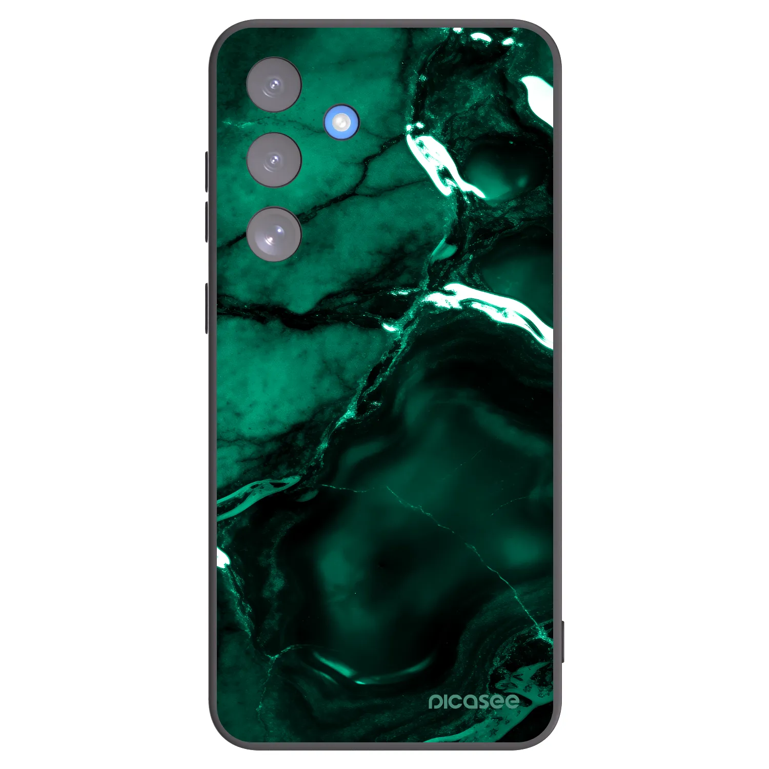 Picasee crna silikonska maskica za Samsung Galaxy S25 FE 5G - Dark emerald