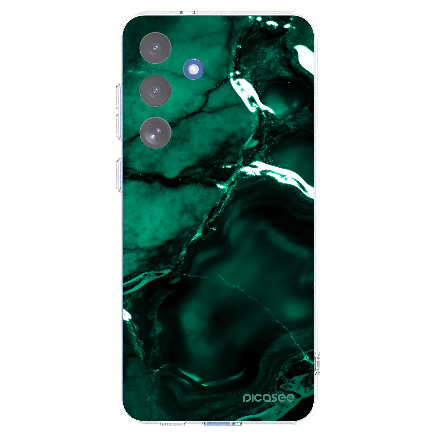 Picasee silikonska prozirna maskica za Samsung Galaxy S25 FE 5G - Dark emerald