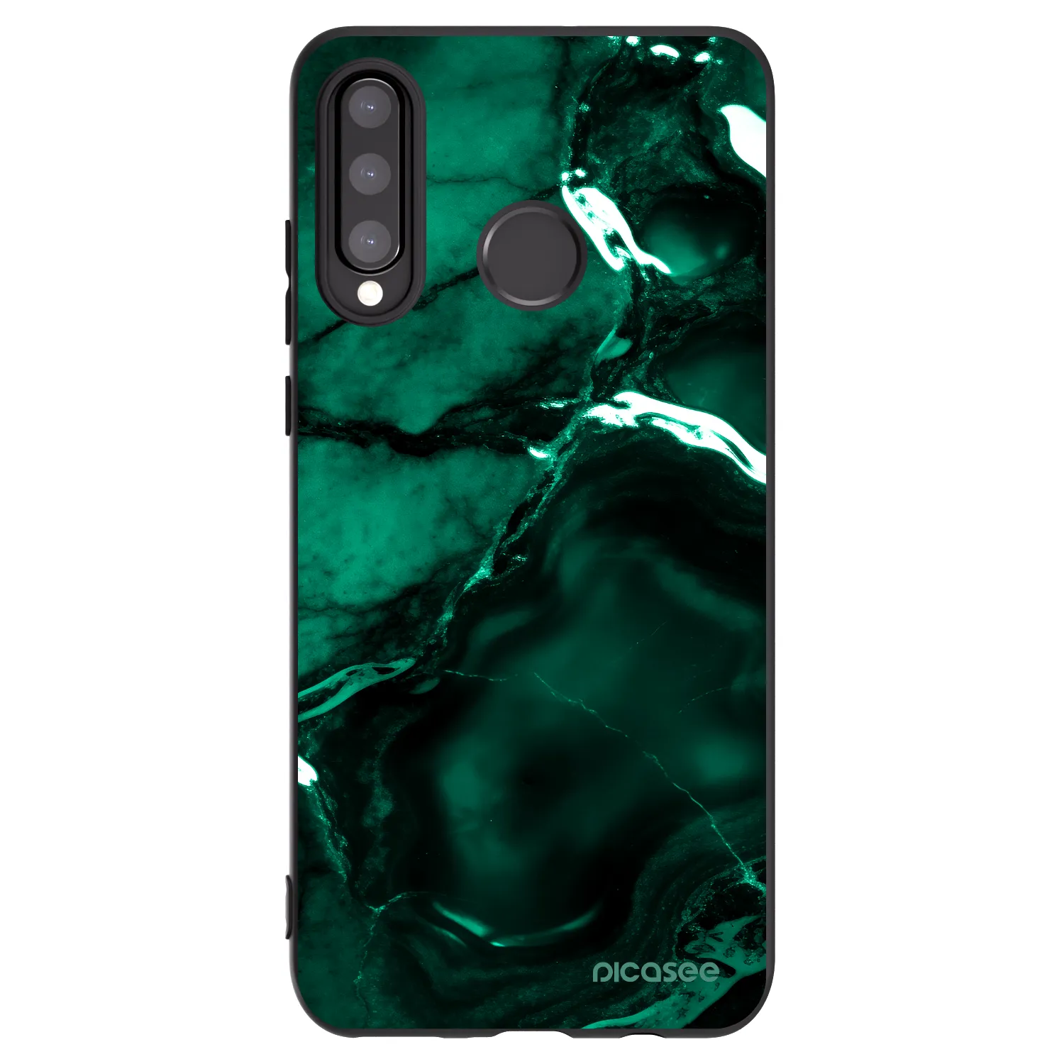 Picasee crna silikonska maskica za Huawei P30 Lite - Dark emerald