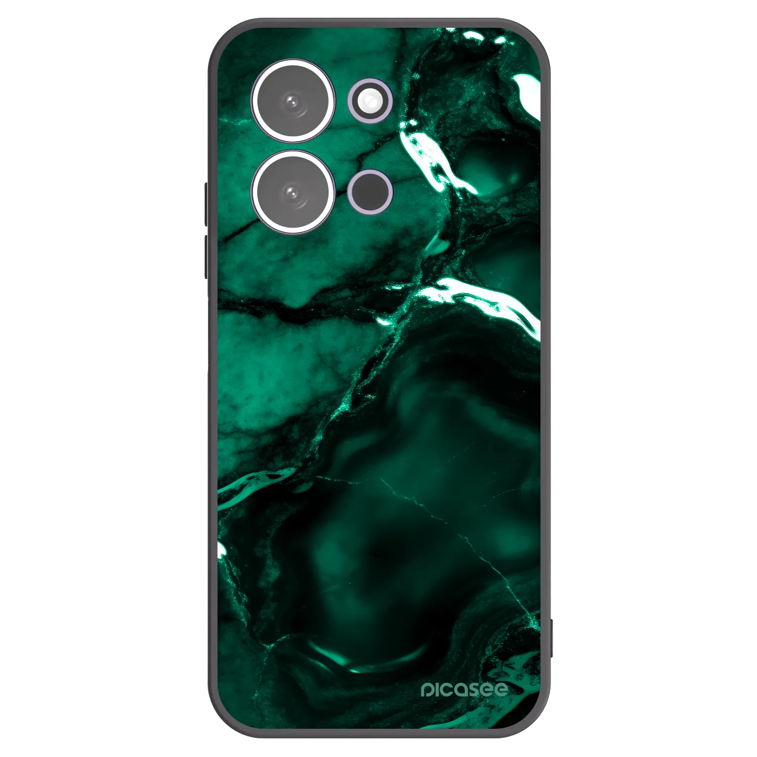 Picasee crna silikonska maskica za Xiaomi Redmi 15C 5G - Dark emerald