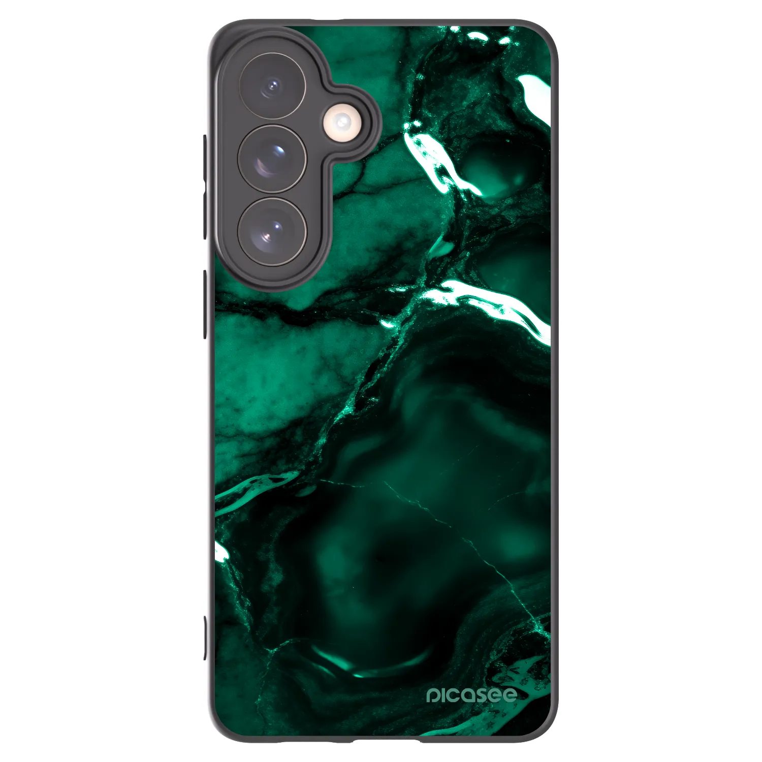 Picasee crna silikonska maskica za Samsung Galaxy S26+ - Dark emerald