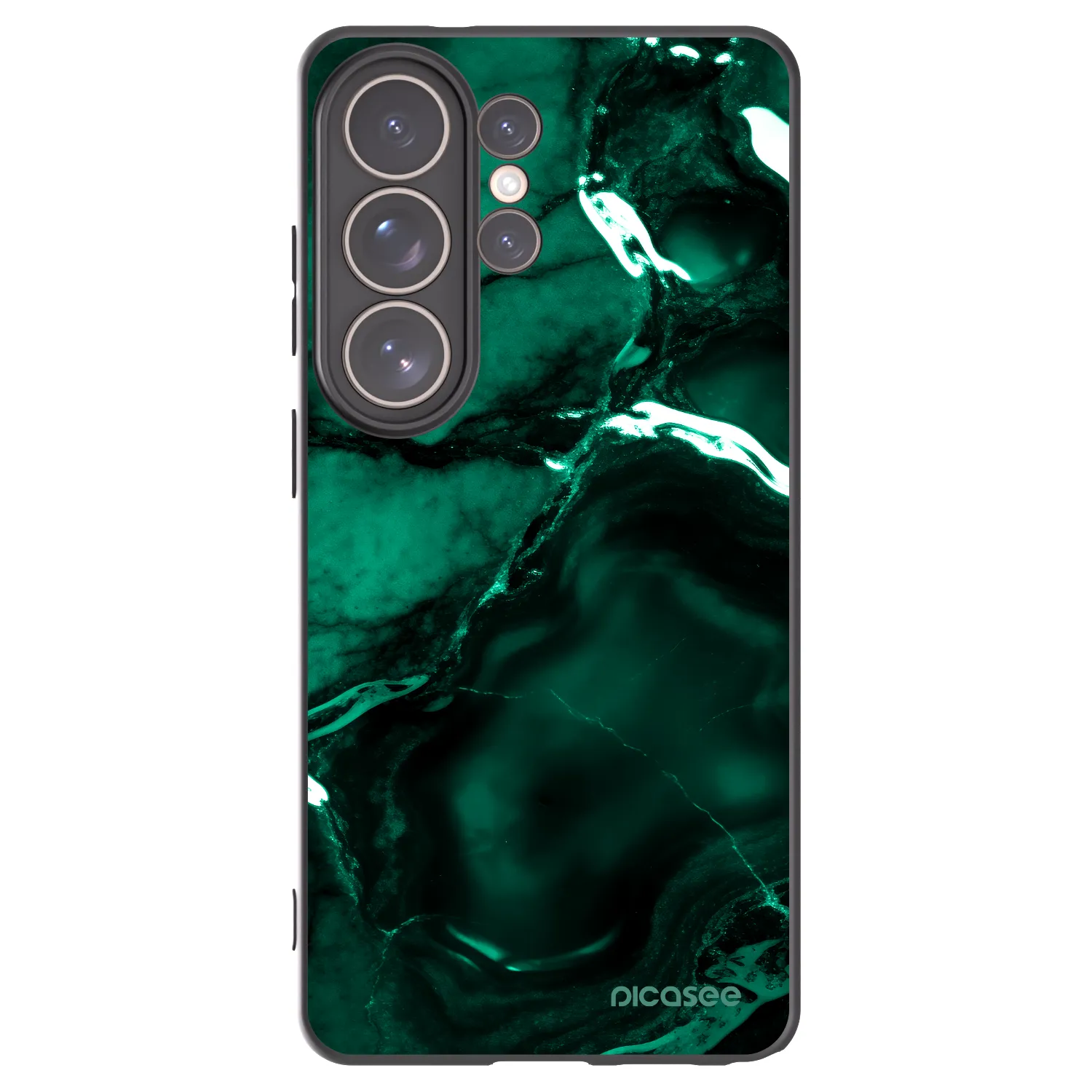 Picasee crna silikonska maskica za Samsung Galaxy S26 Ultra - Dark emerald