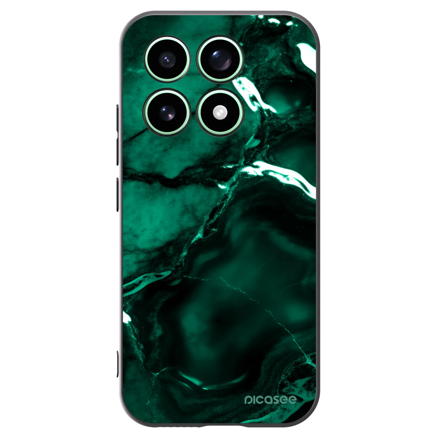 Picasee crna silikonska maskica za Xiaomi 17 - Dark emerald