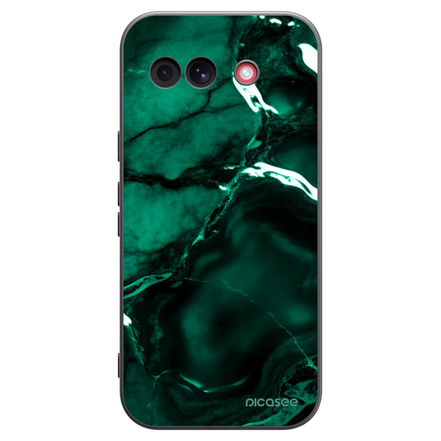 Picasee crna silikonska maskica za Google Pixel 10a - Dark emerald