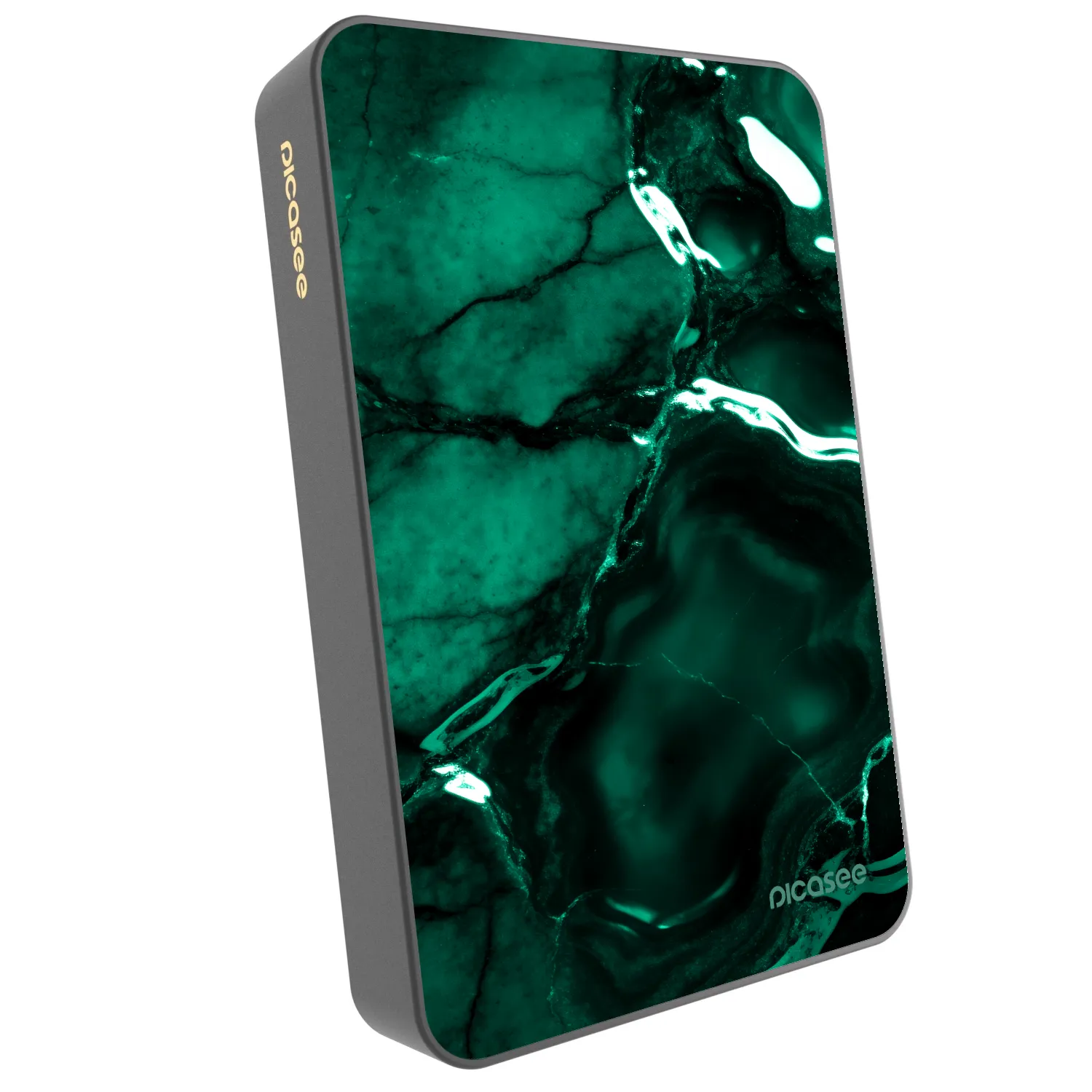 Picasee Prijenosni punjač s MagSafe 10 000 mAh Sivo - Dark emerald
