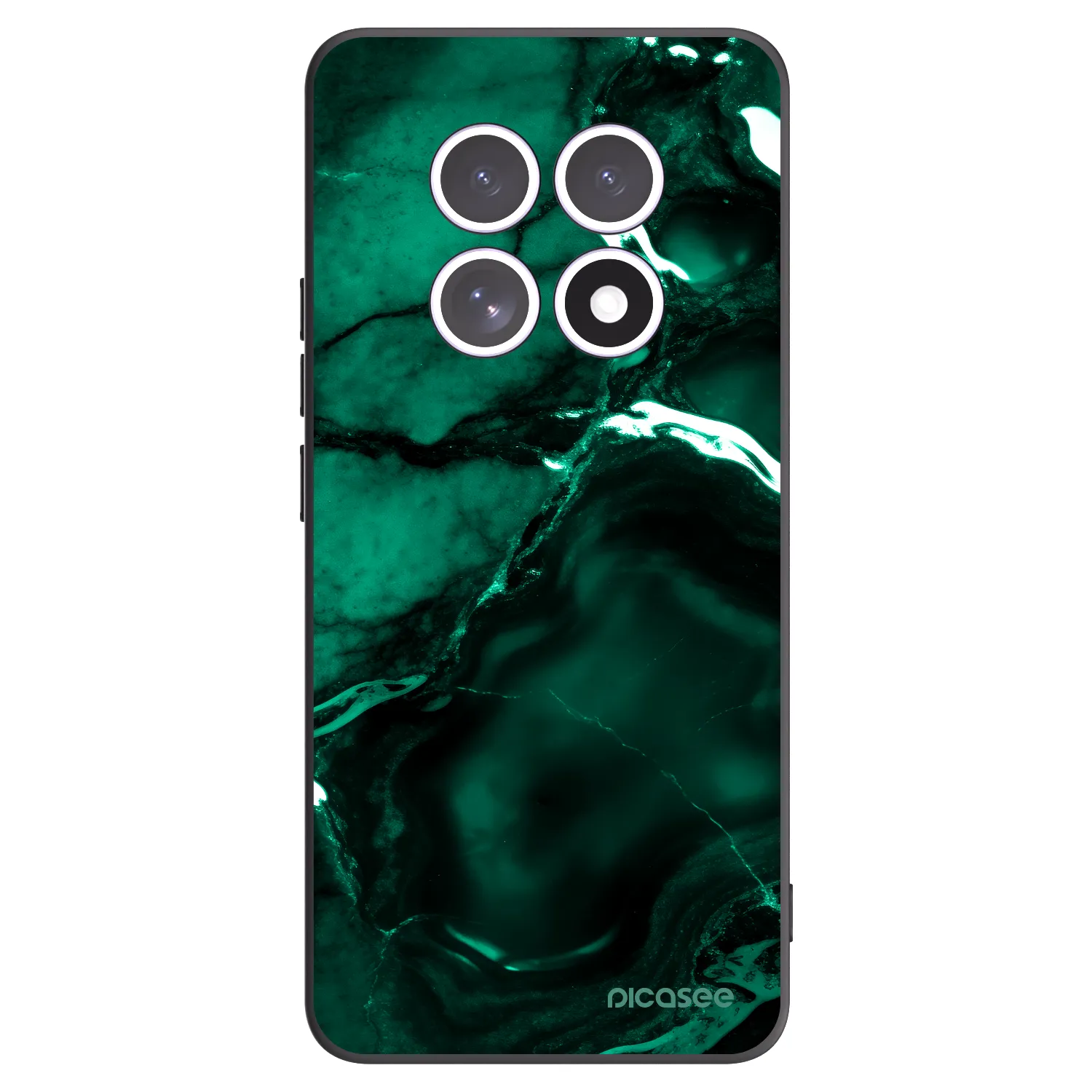 Picasee crna silikonska maskica za Xiaomi Redmi Note 15 5G - Dark emerald